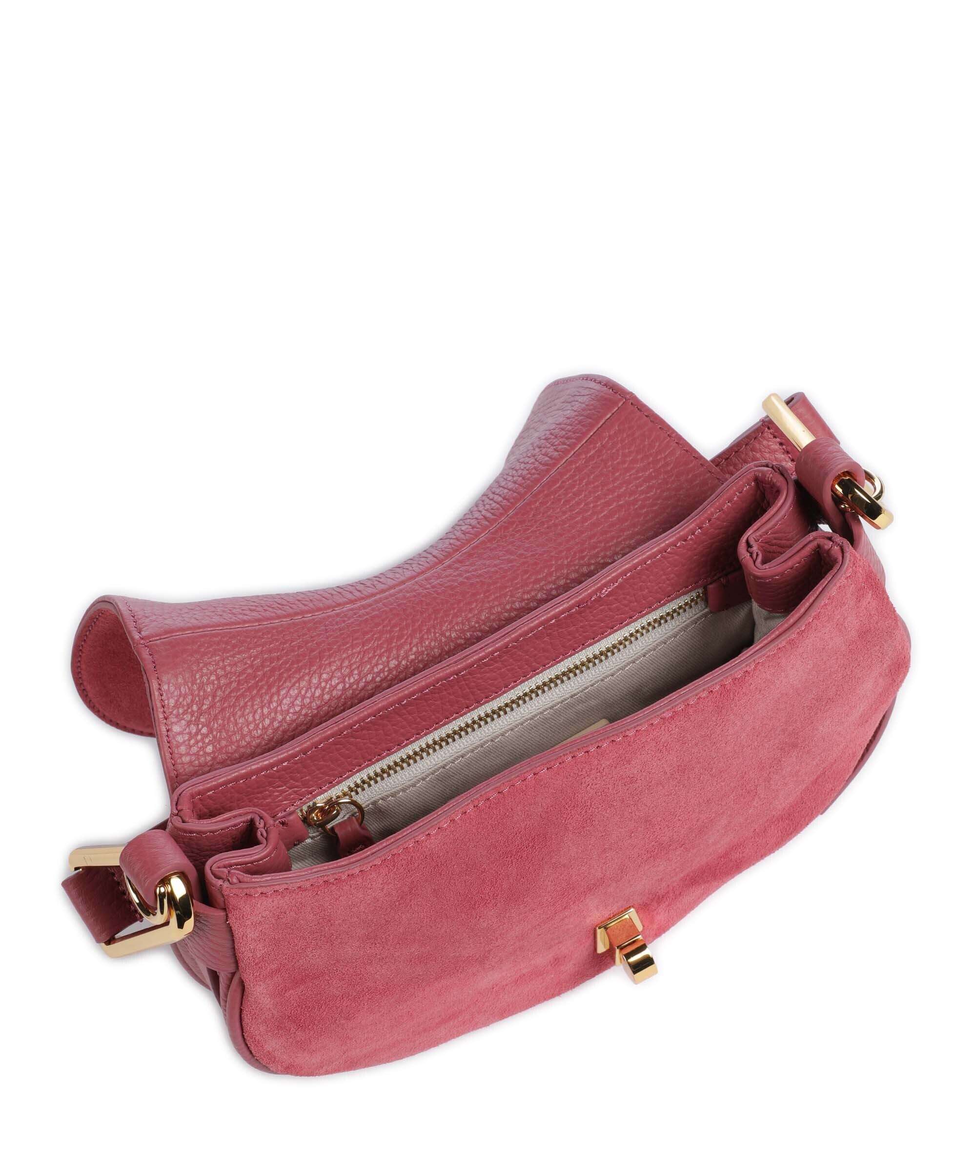 Coccinelle Magie Suede Shoulder bag rosewood - Image 7