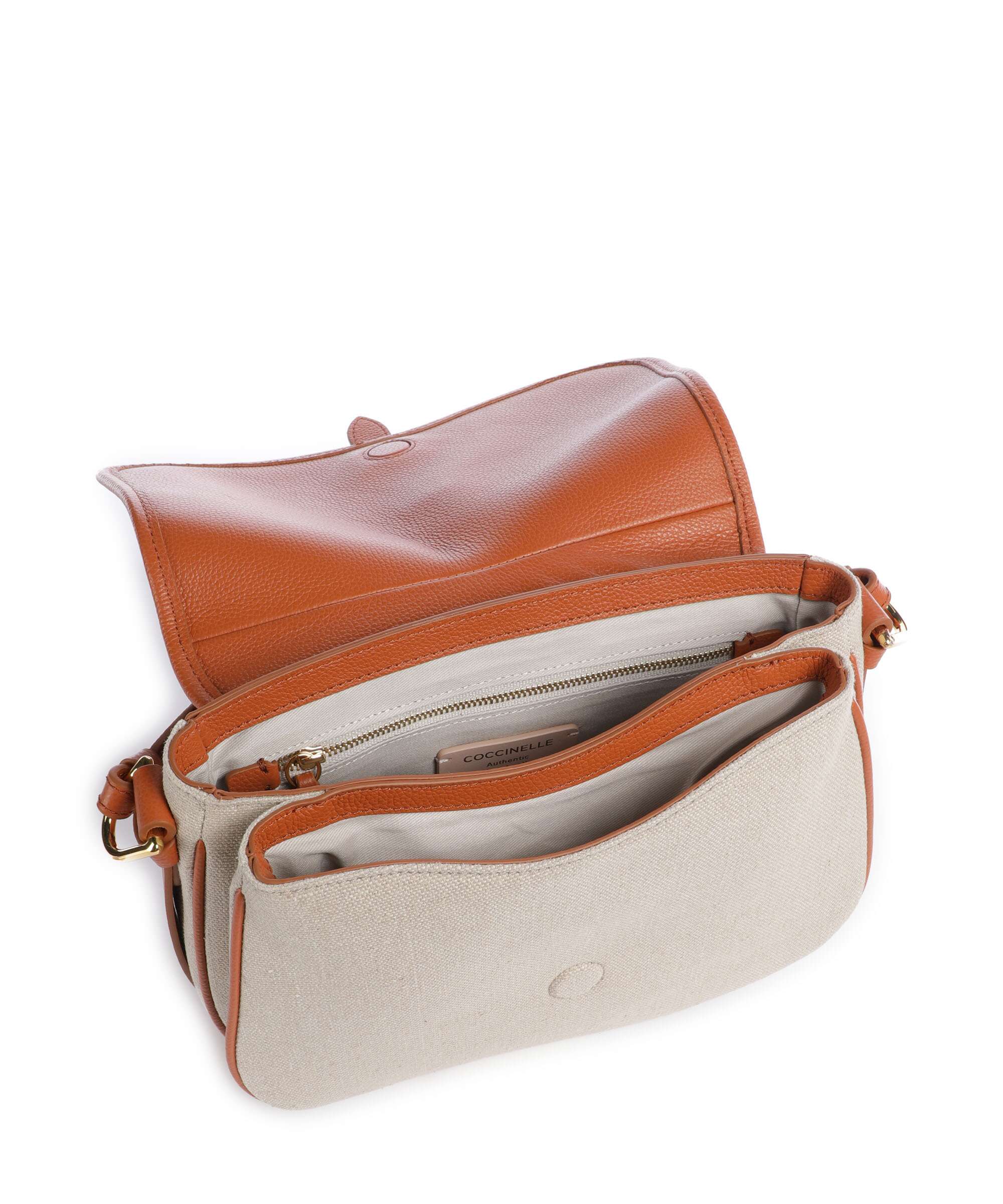 Coccinelle Mavery Canvas Handbag natural/crab - Image 6