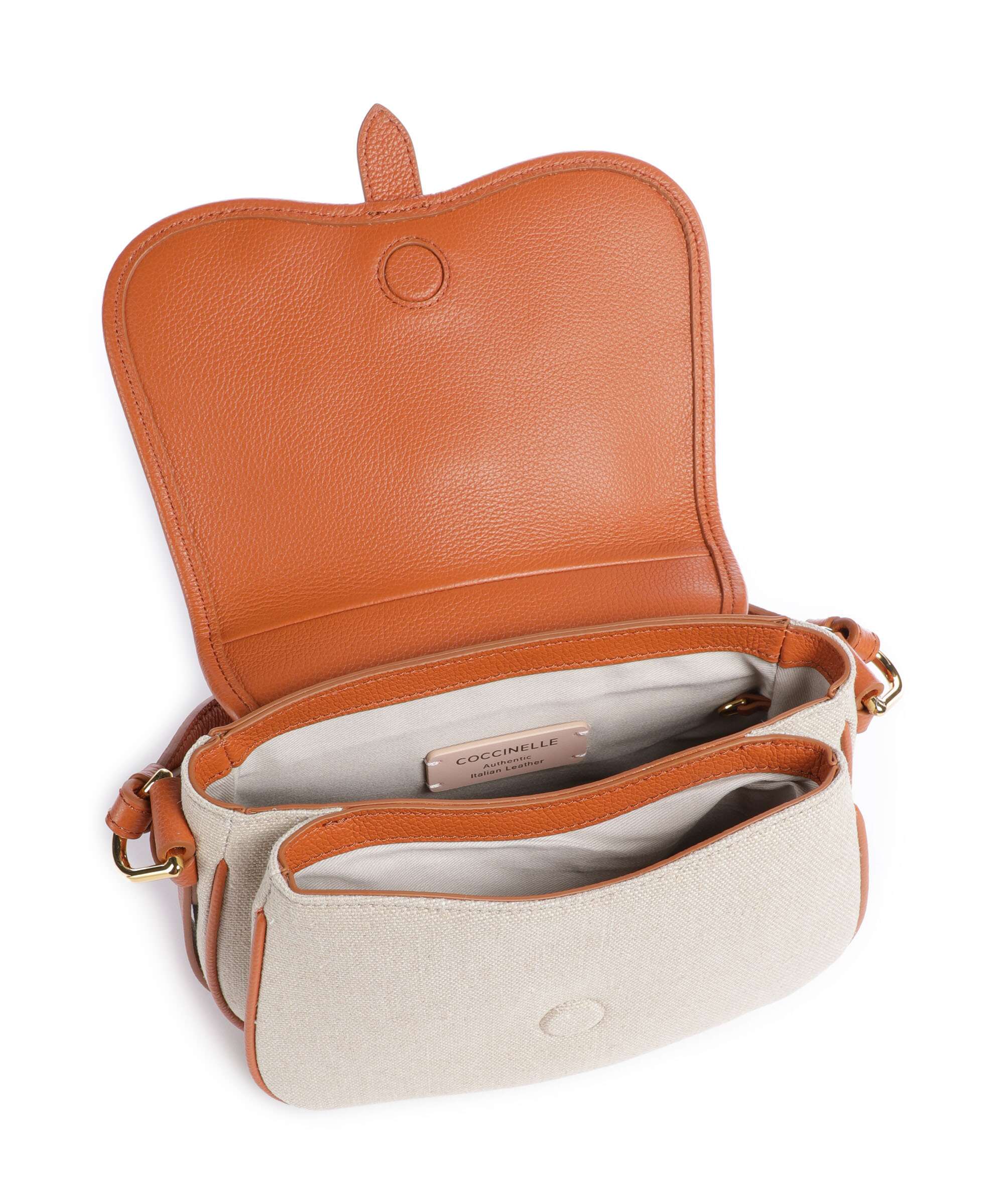 Coccinelle Mavery Canvas Handbag natural/crab - Image 6