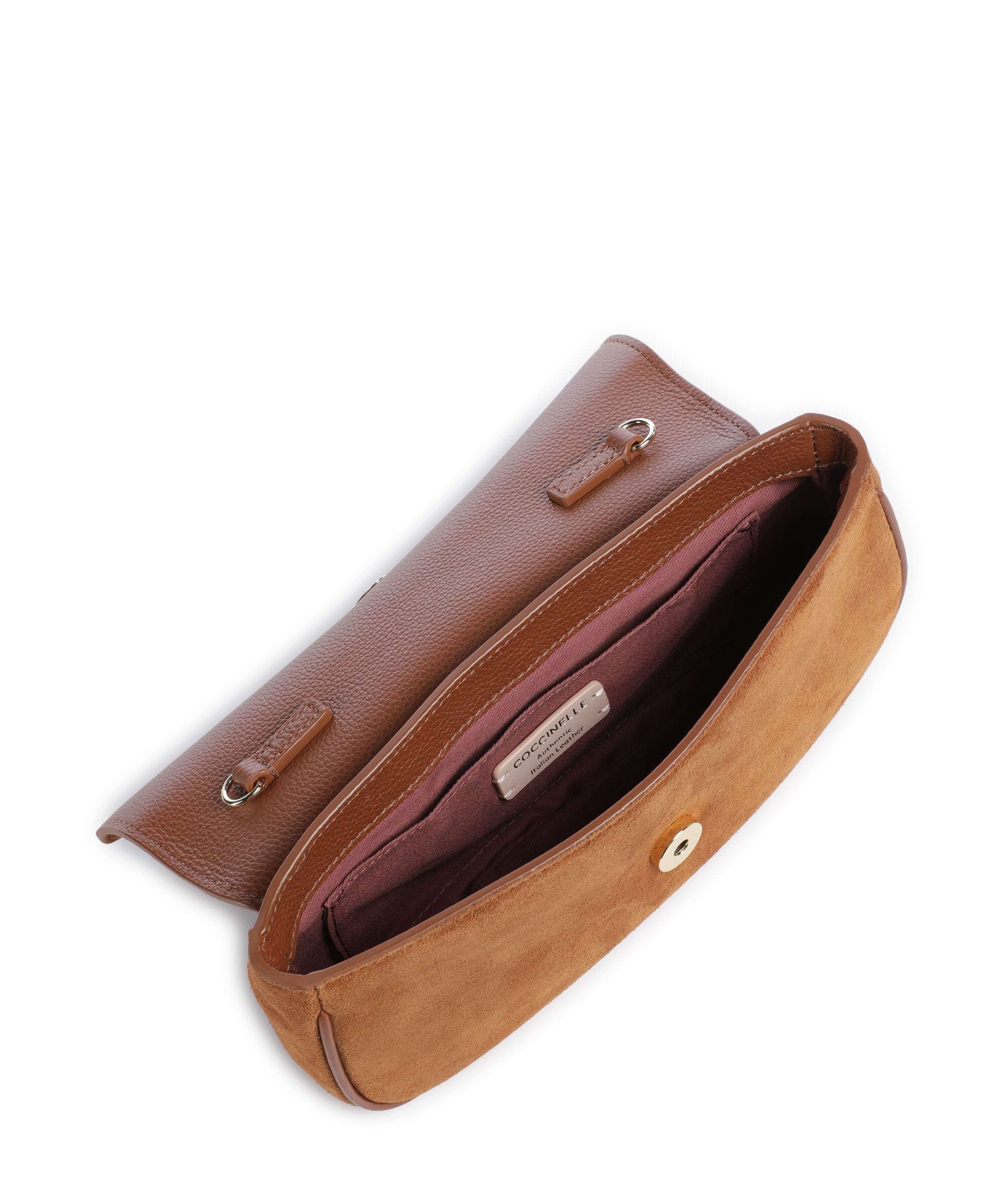Coccinelle Mavery Suede Crossbody bag cognac - Image 5