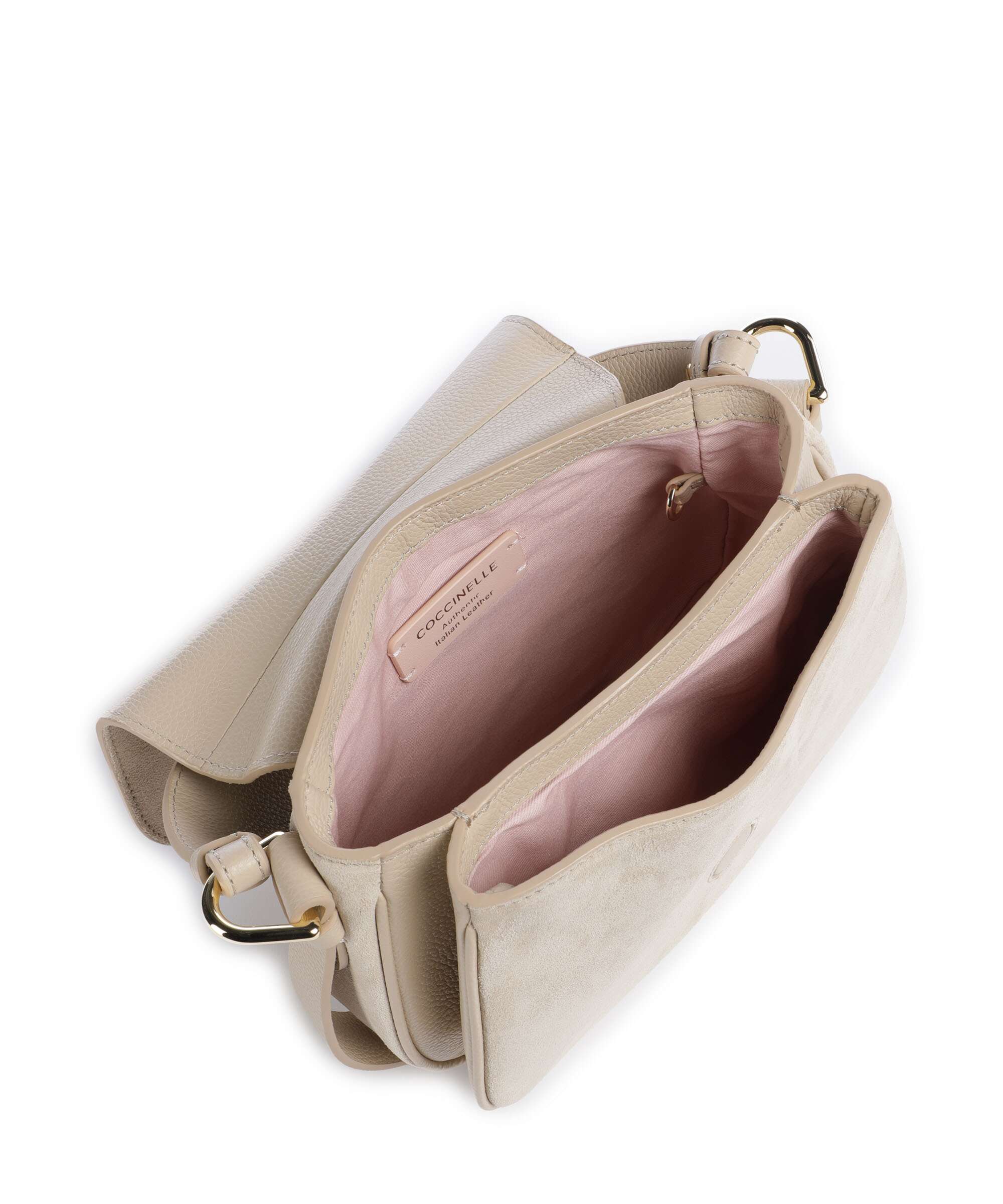 Coccinelle Mavery Suede Handbag sandshell - Image 4
