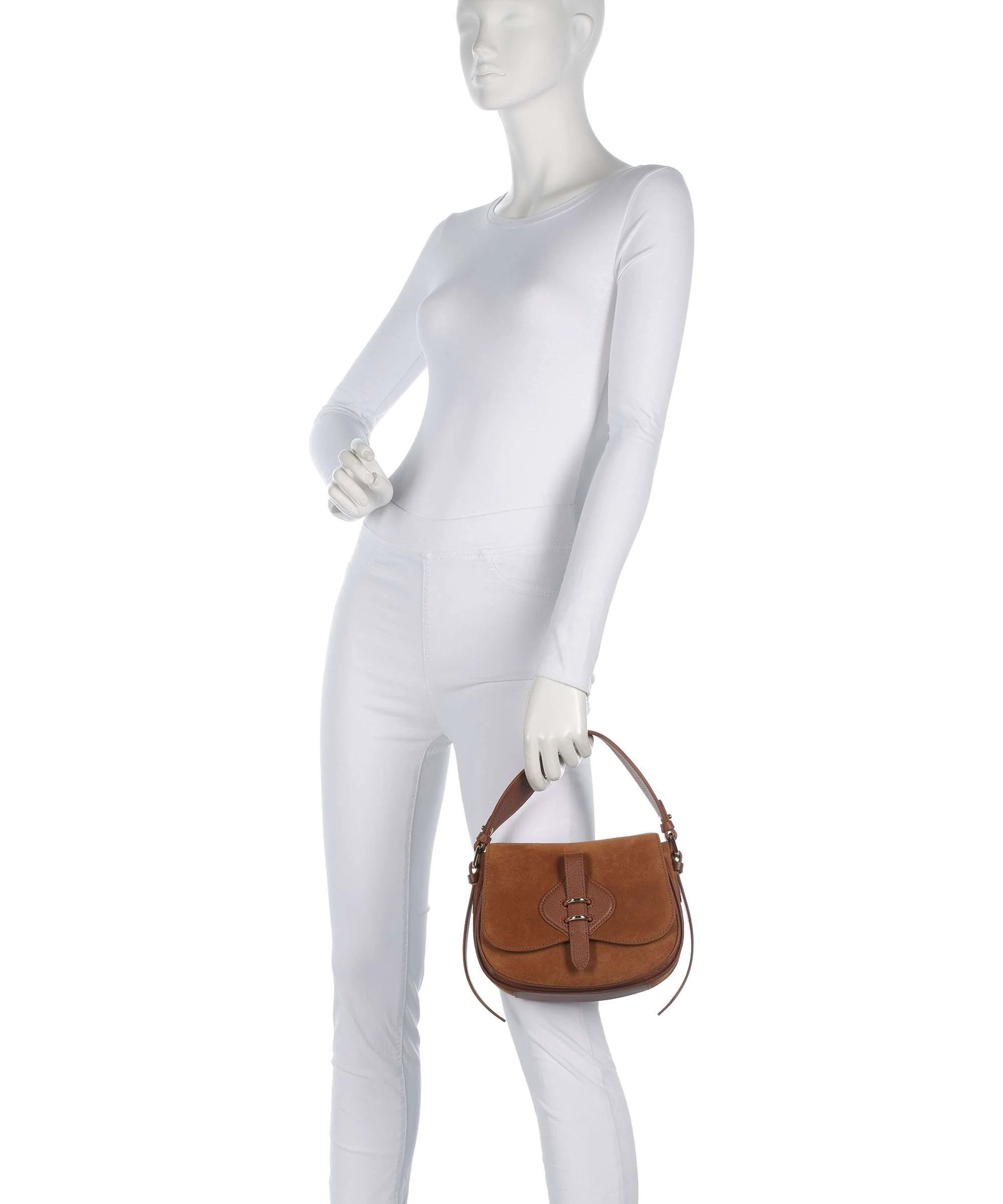 Coccinelle Mavery Suede Handbag cognac - Image 3