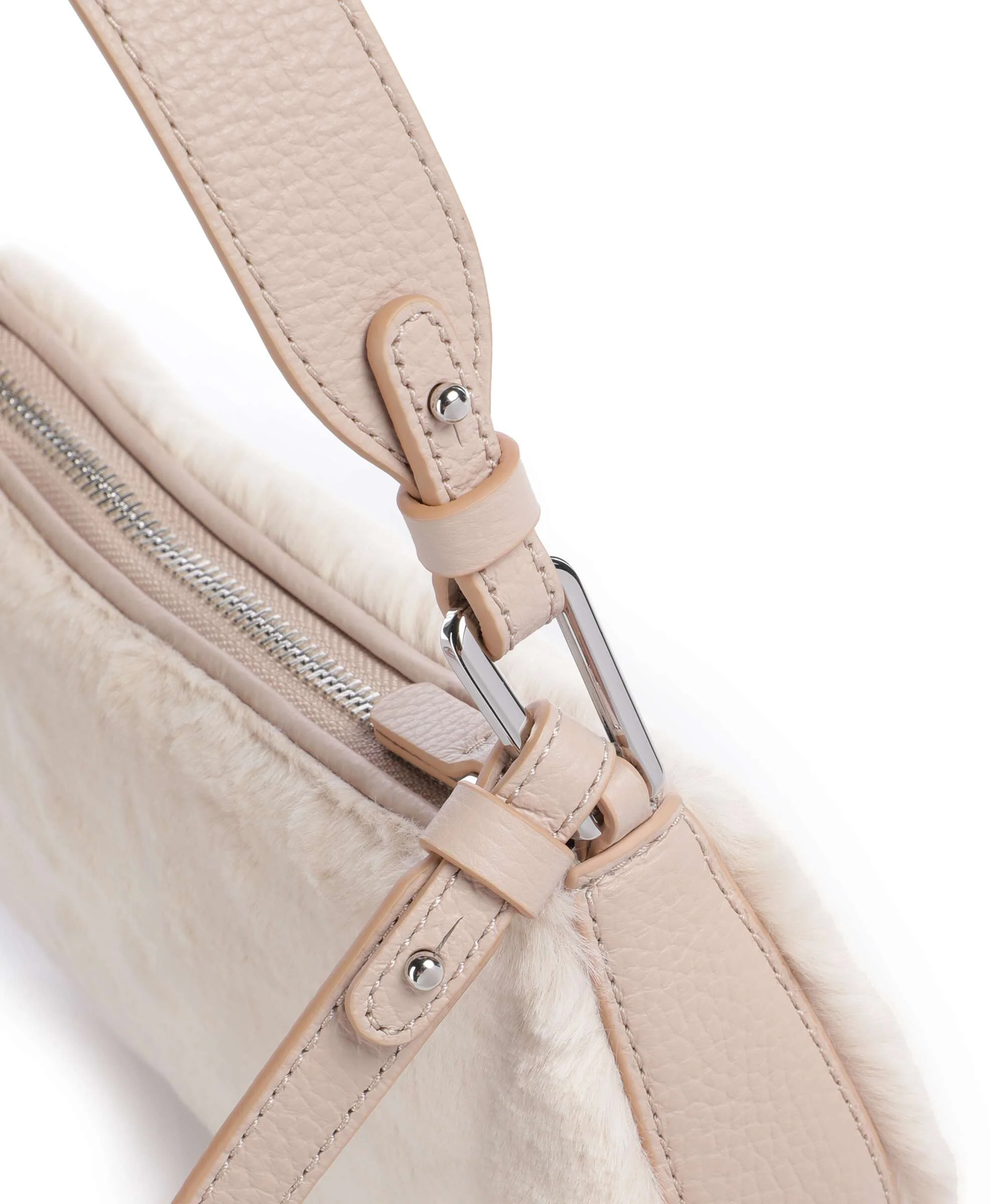 Coccinelle Merveille Synthetic fur Shoulder bag natural/rosette - Image 5