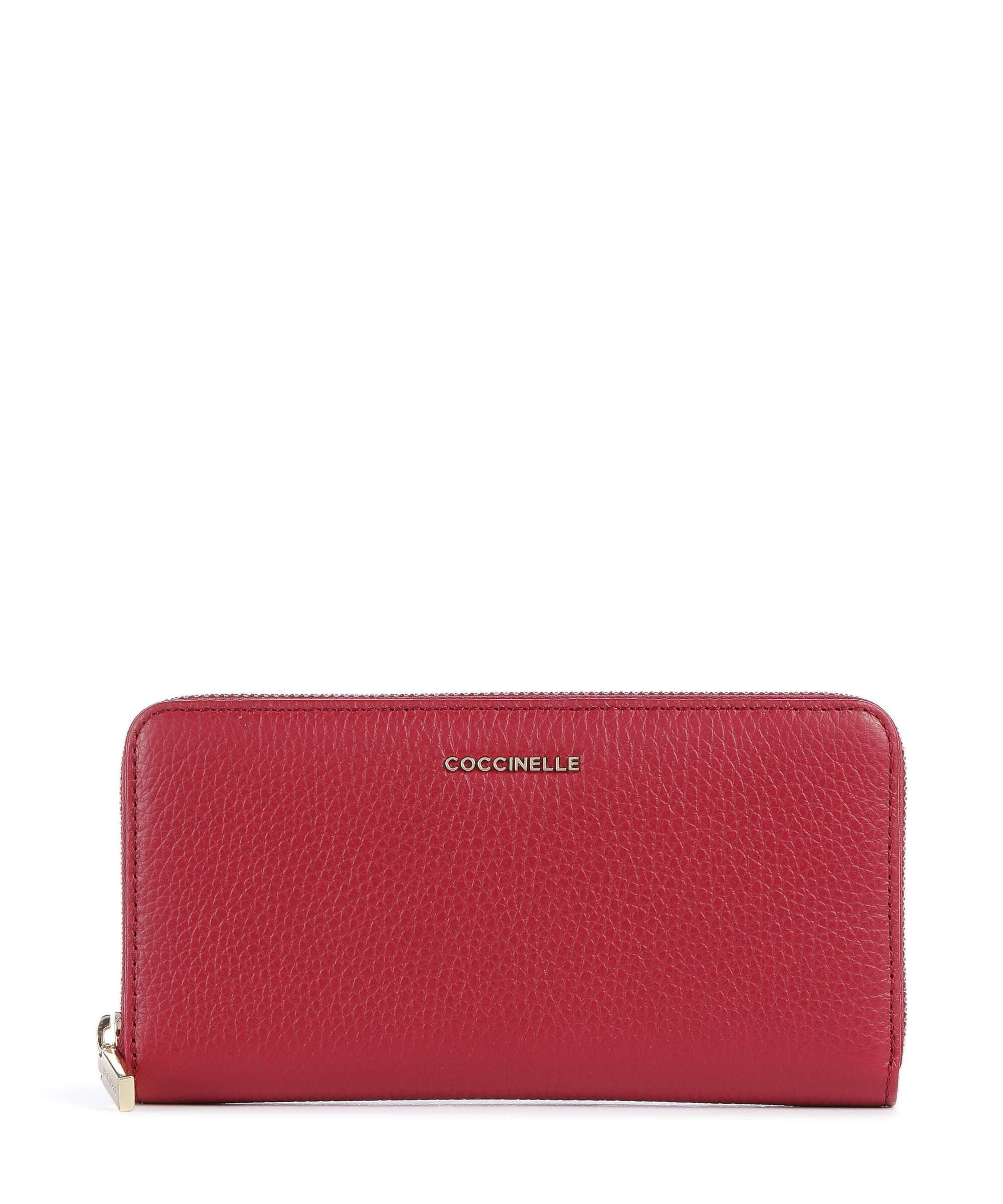 Coccinelle Metallic Soft Wallet sangria