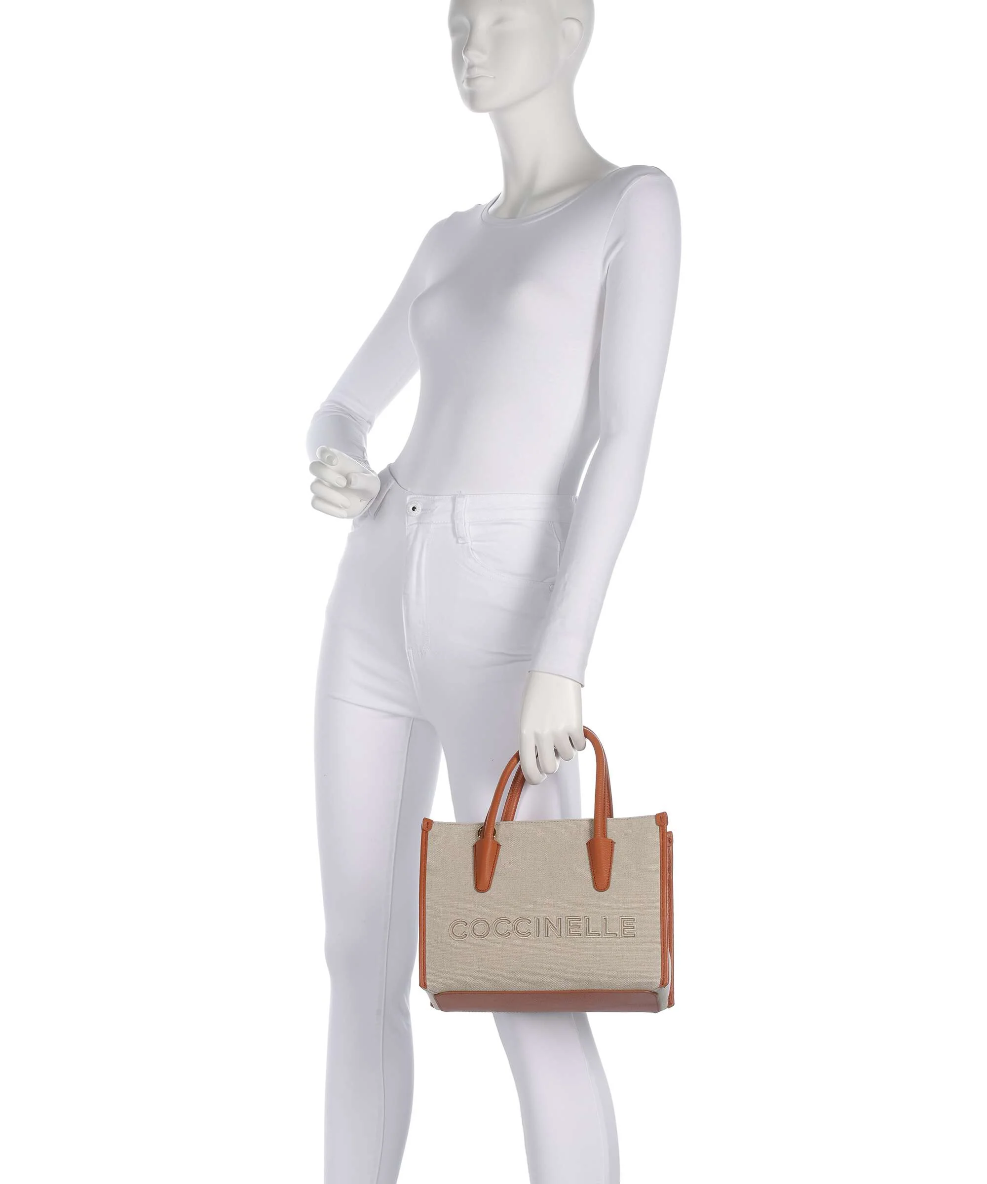 Coccinelle Myrtha Canvas Handbag natural/crab - Image 3