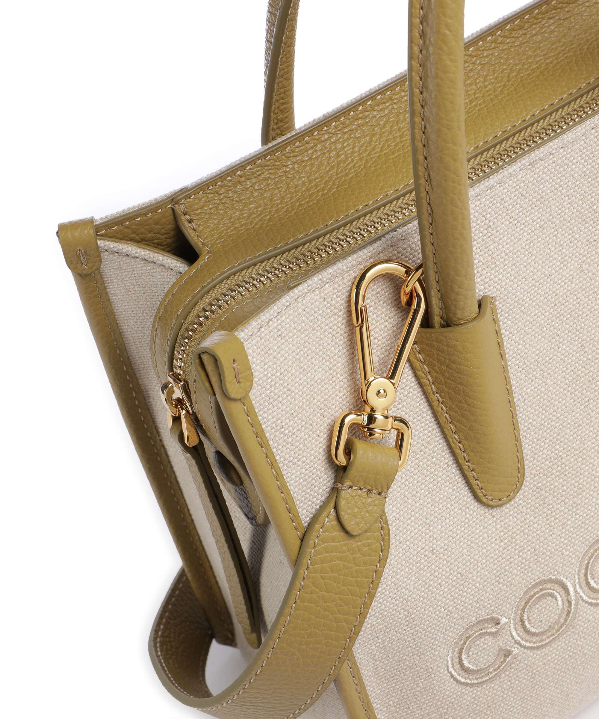 Coccinelle Myrtha Canvas Handbag natural/seagrass - Image 4