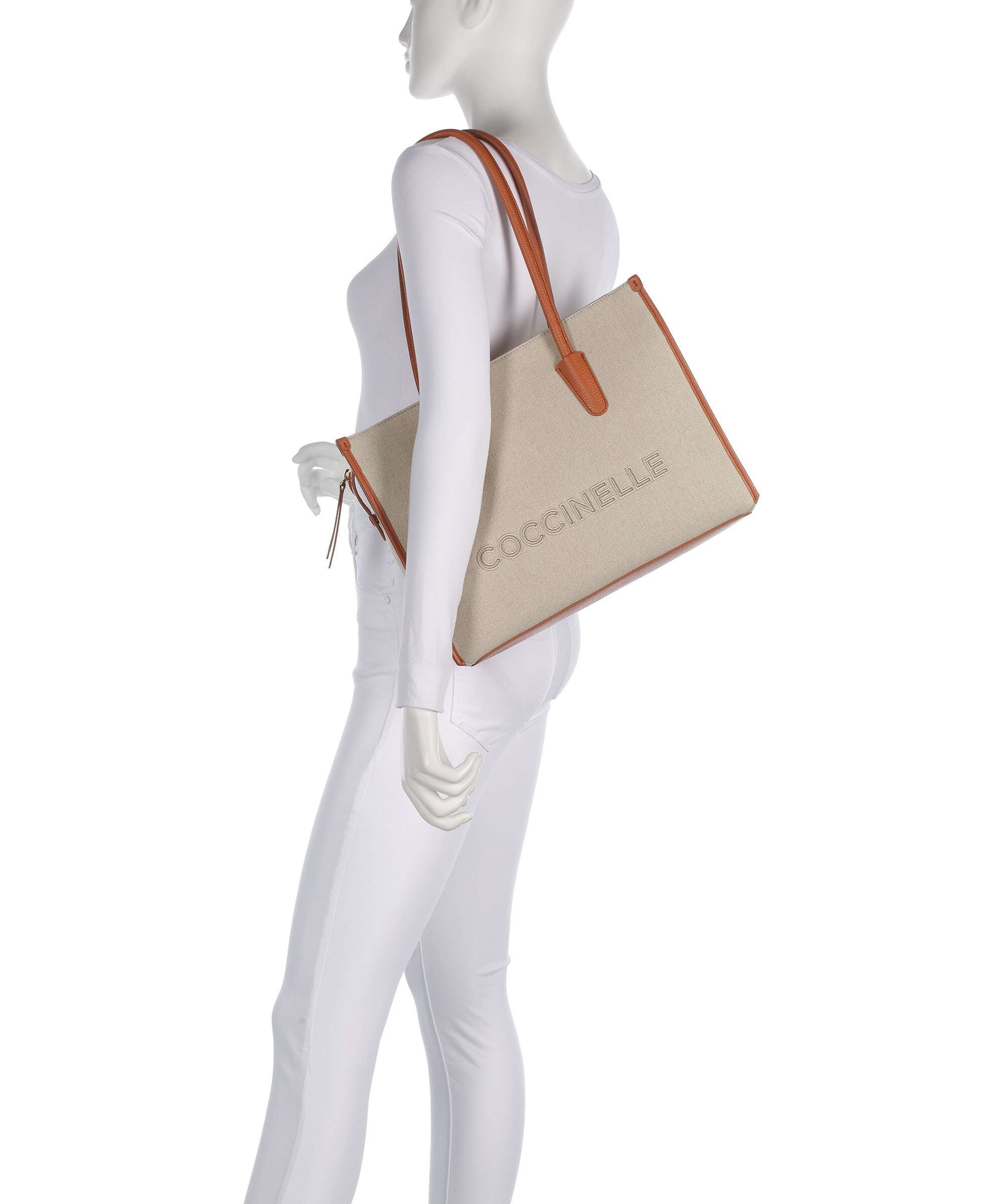 Coccinelle Myrtha Canvas Tote bag natural/crab - Image 3