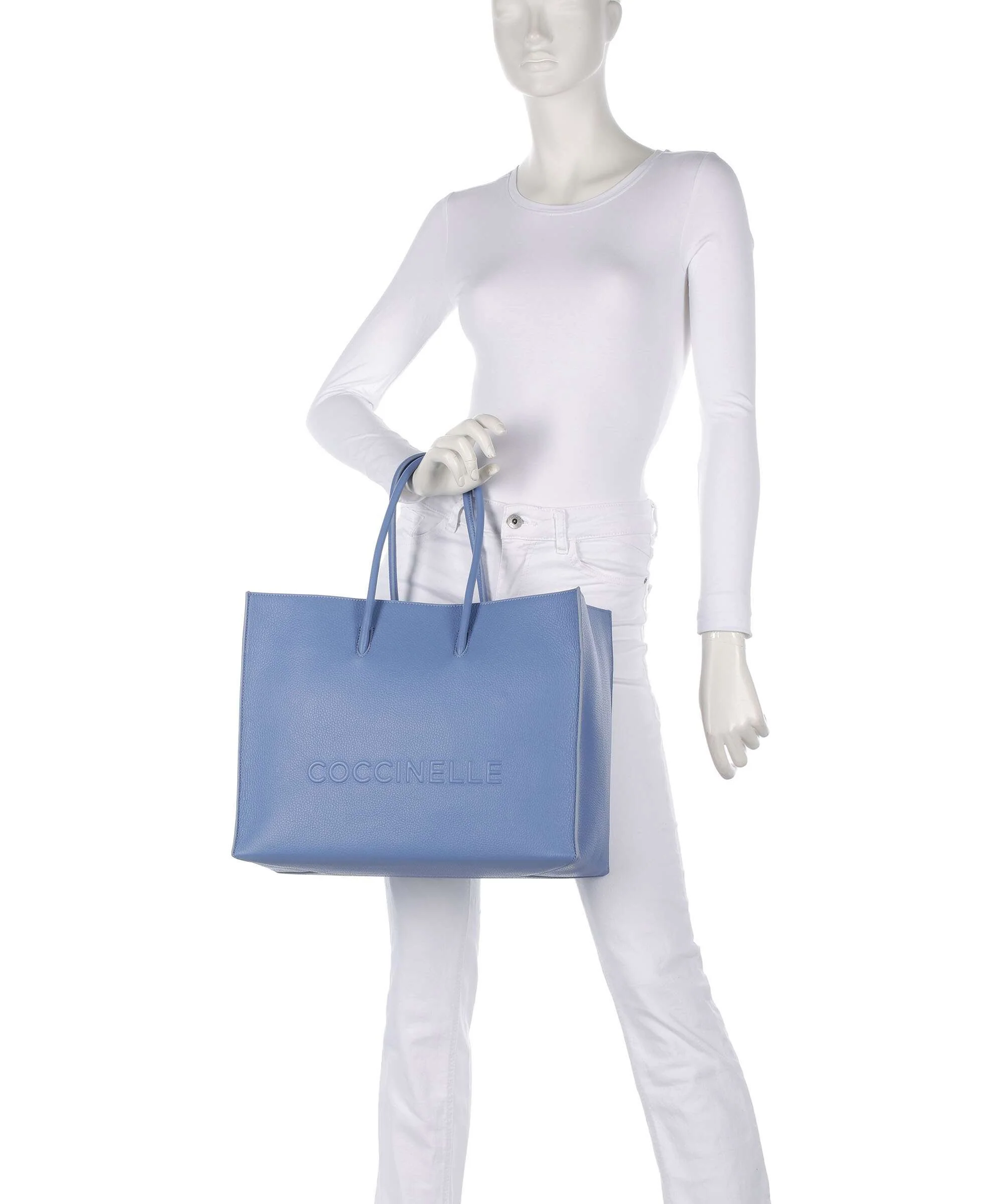 Coccinelle Myrtha Maxi Logo Tote bag azul - Image 3