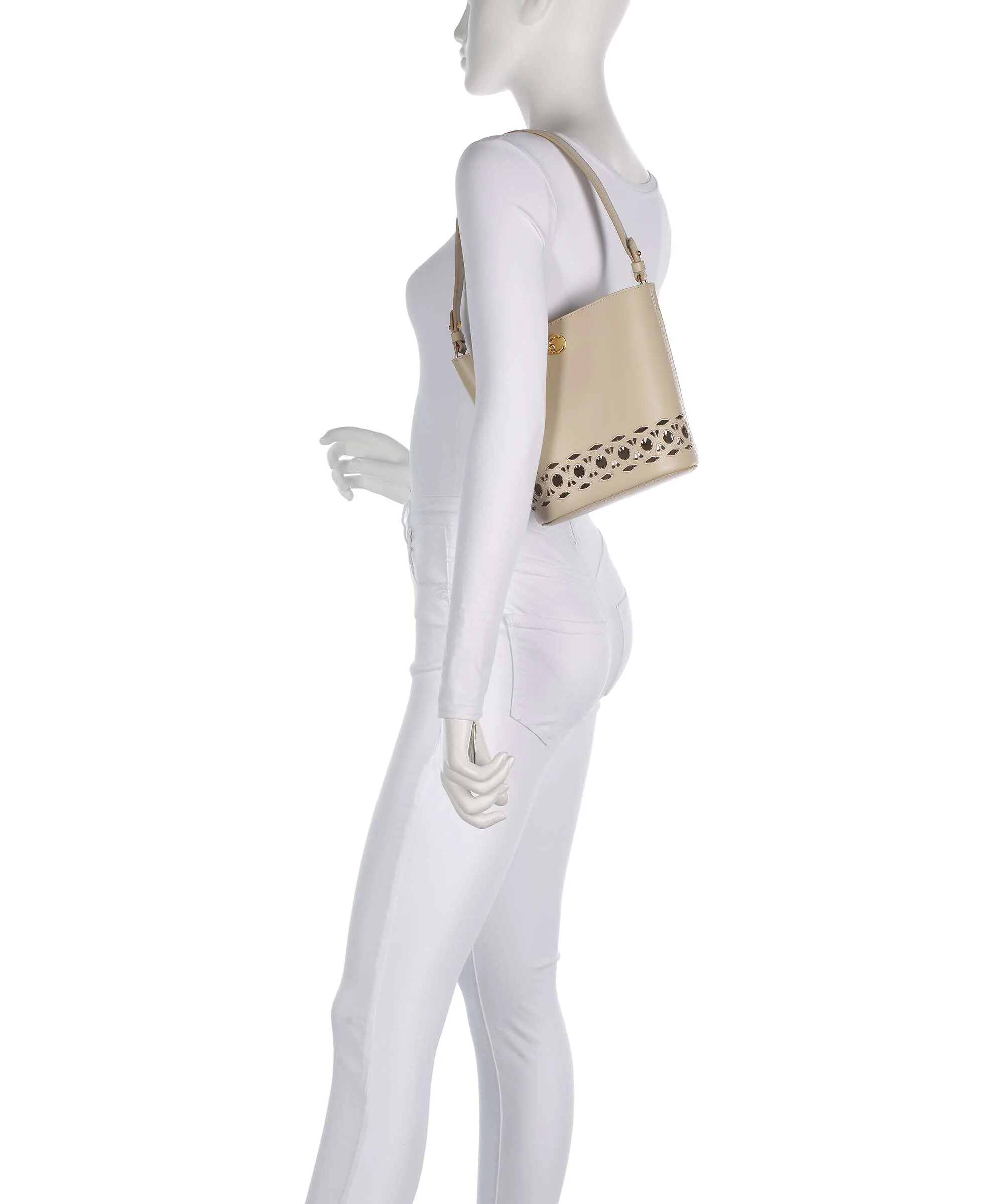 Coccinelle Nikla Monogram Sangallo Bucket bag sandshell - Image 3