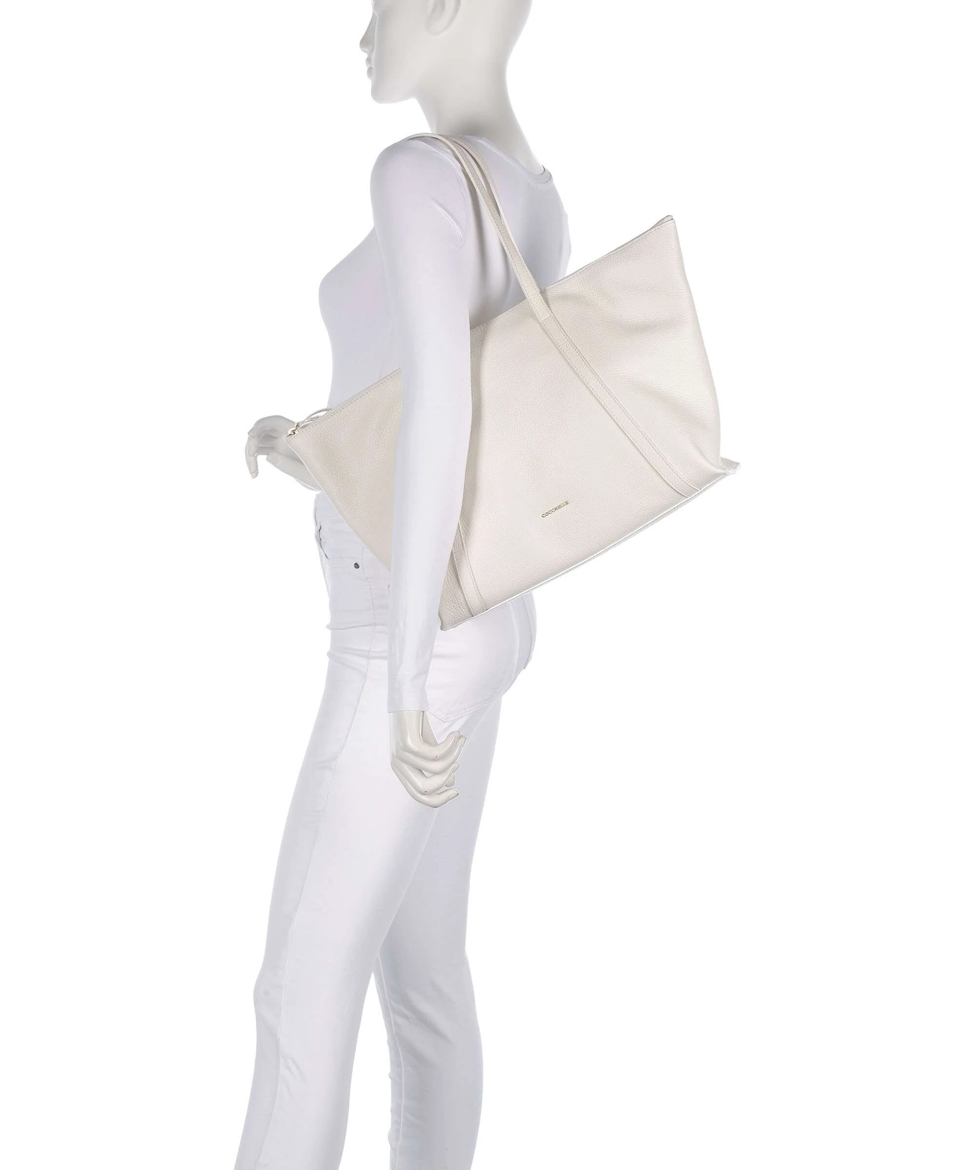 Coccinelle Nory Tote bag pearl - Image 3