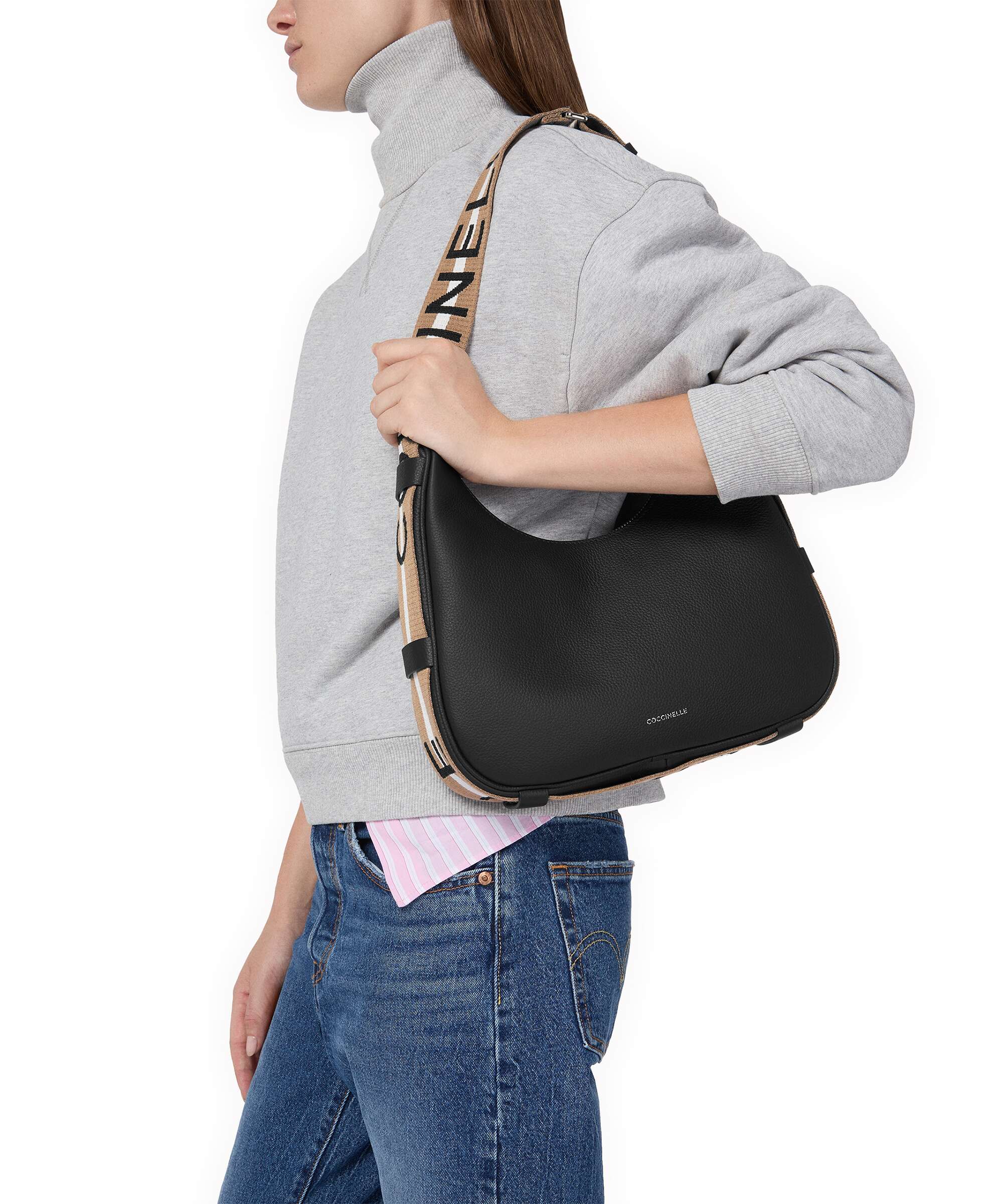 Coccinelle Raquel Shoulder bag noir/cognac - Image 3