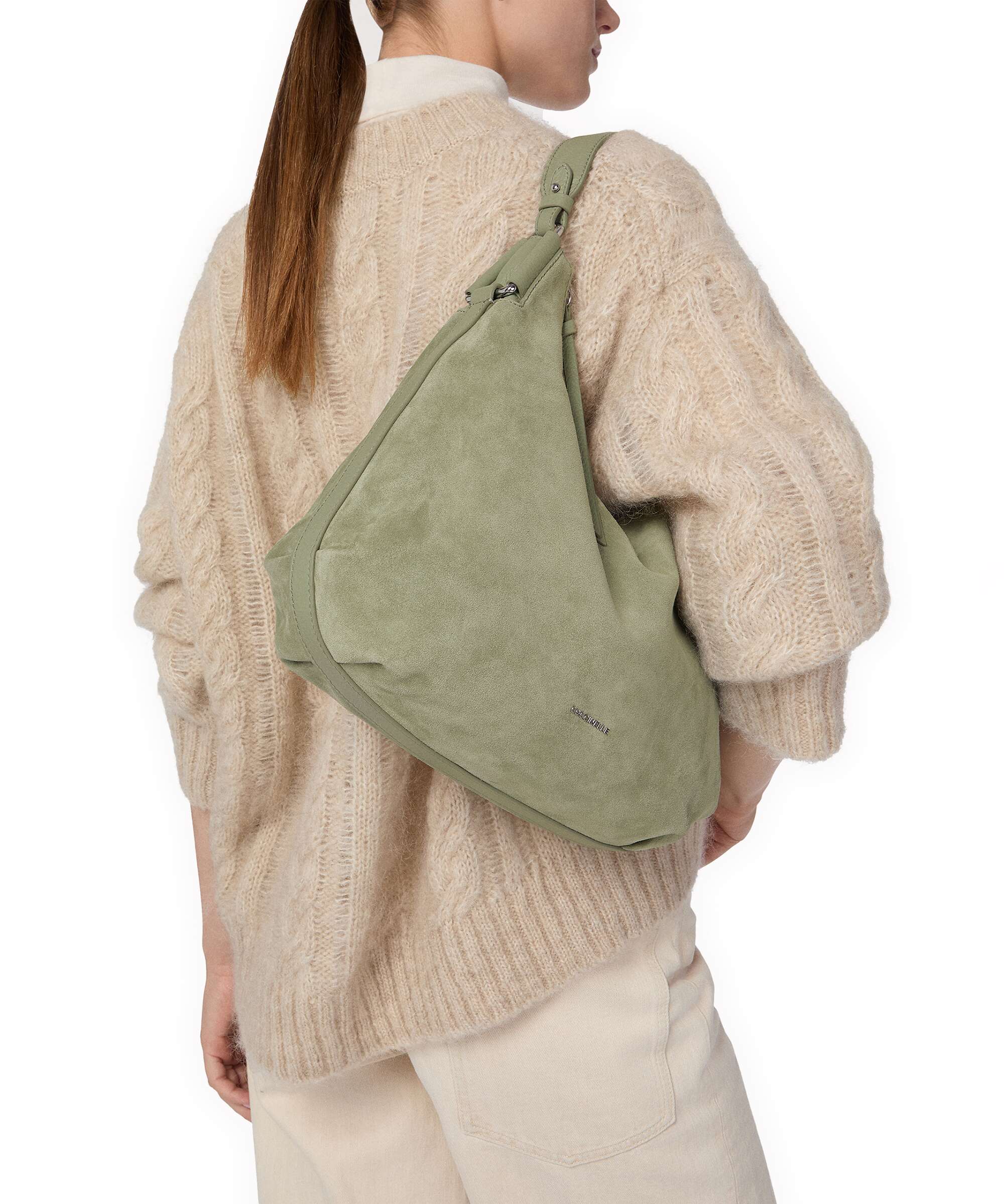 Coccinelle Rebekka Suede Hobo bag greenery - Image 4
