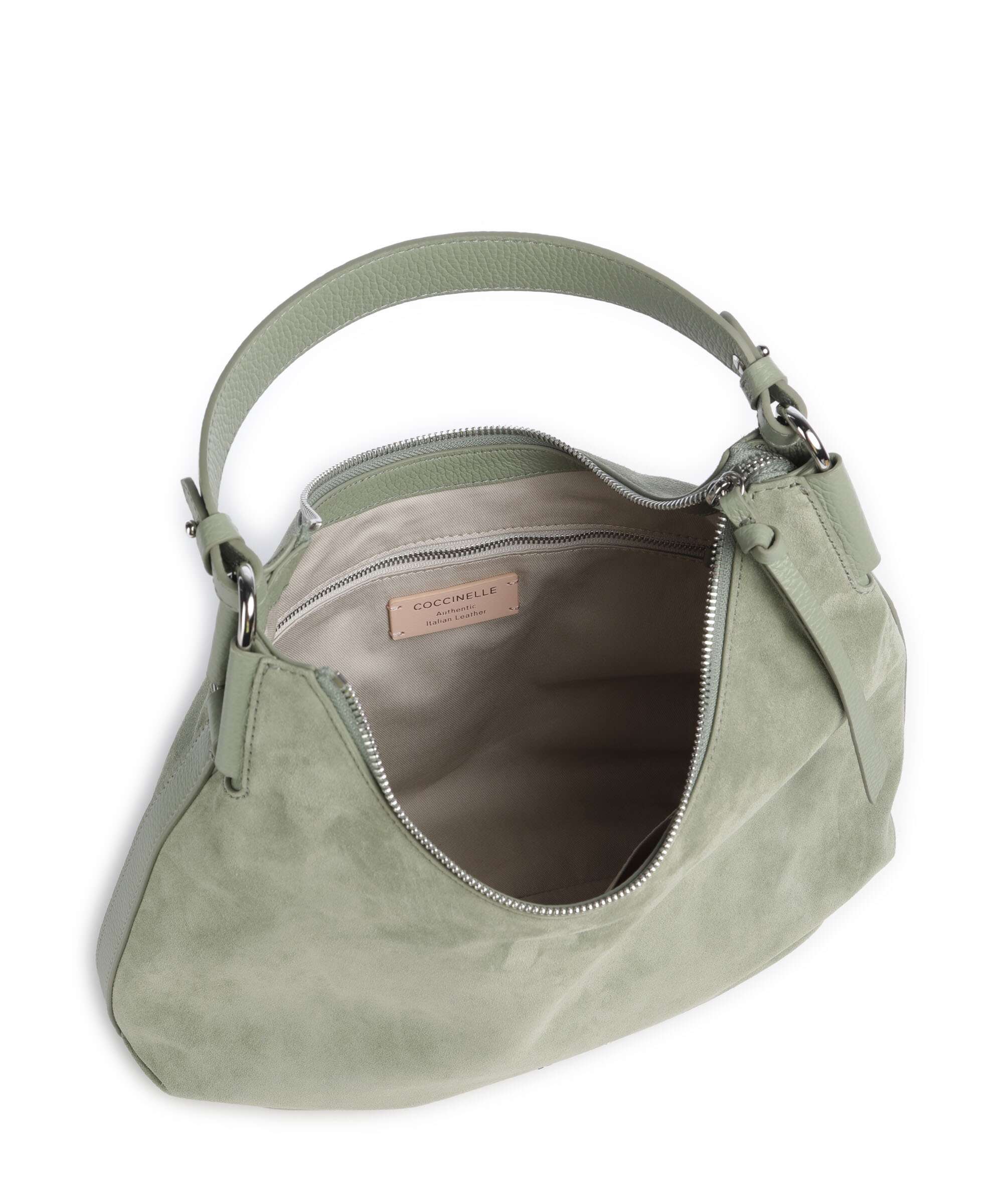 Coccinelle Rebekka Suede Hobo bag greenery - Image 7