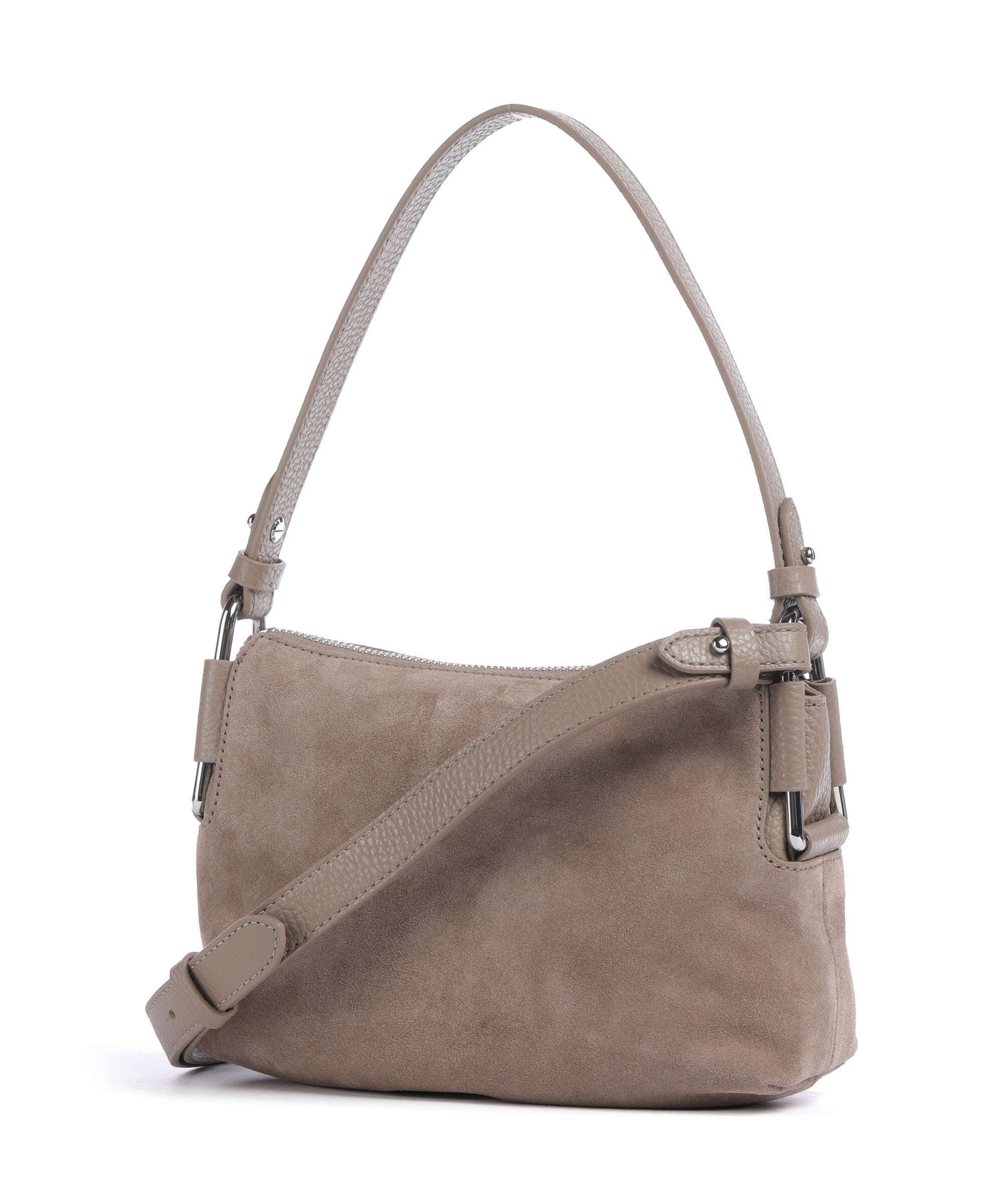 Coccinelle Rebekka Suede Shoulder bag warm taupe - Image 2