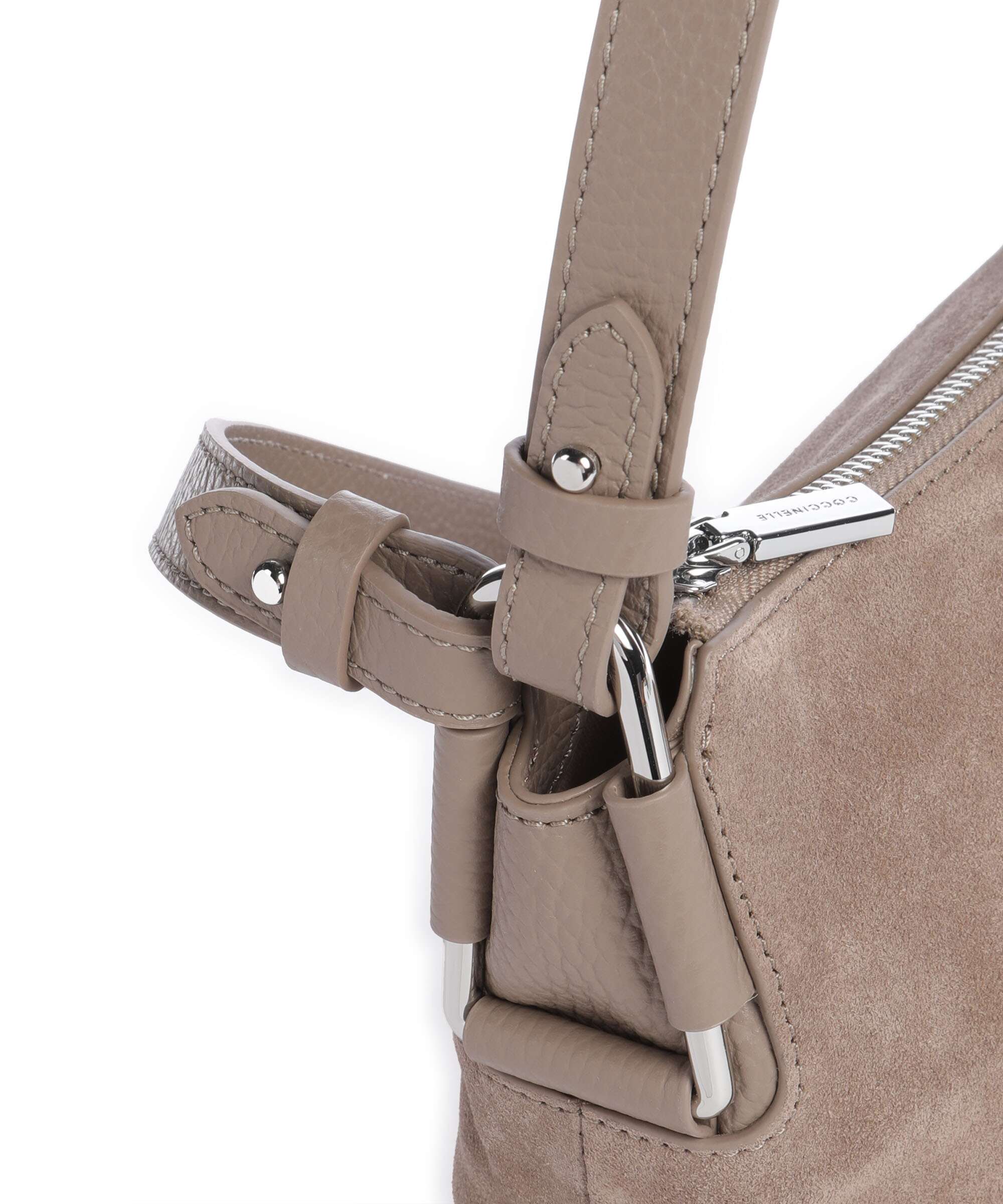 Coccinelle Rebekka Suede Shoulder bag warm taupe - Image 5