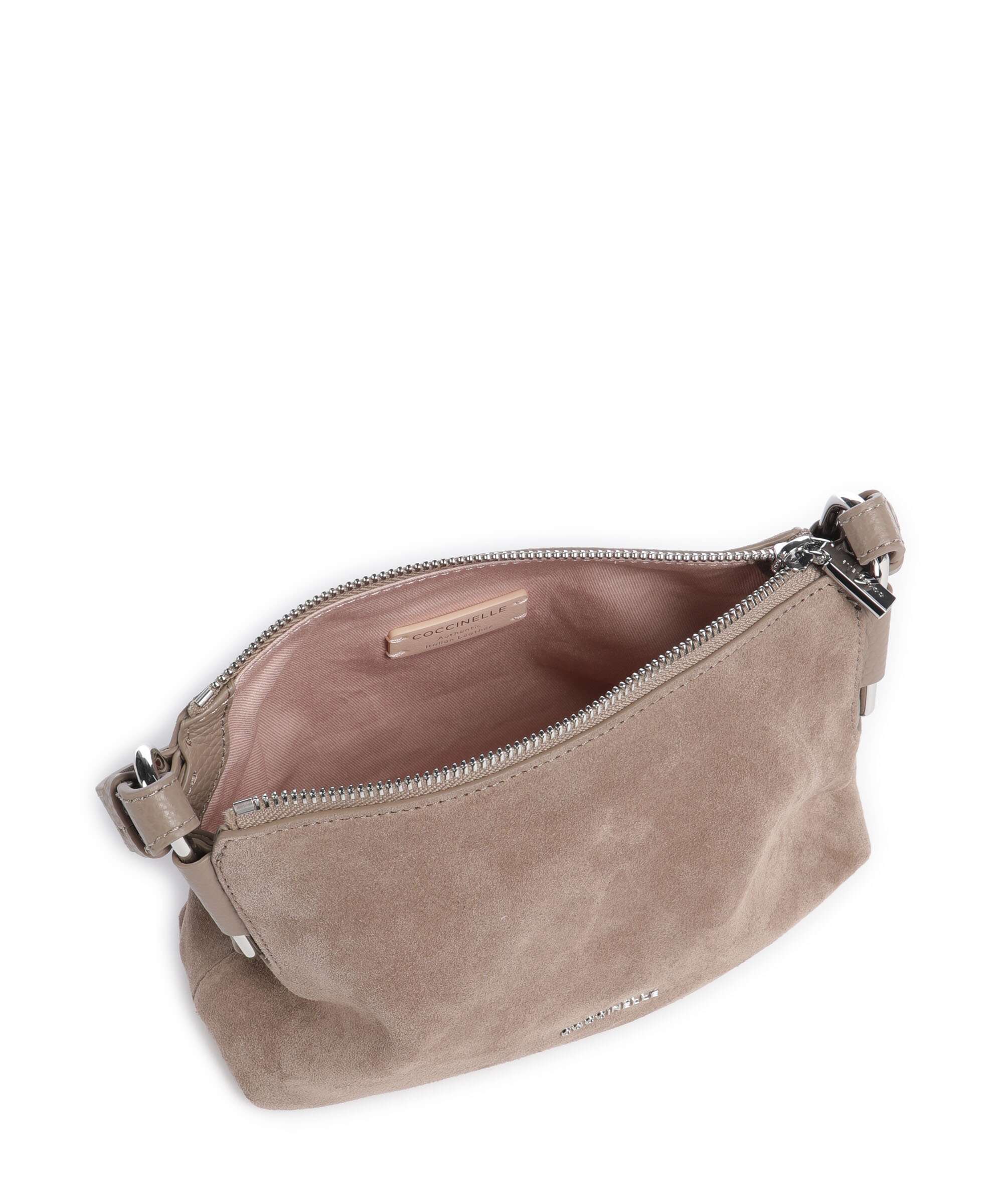 Coccinelle Rebekka Suede Shoulder bag warm taupe - Image 7