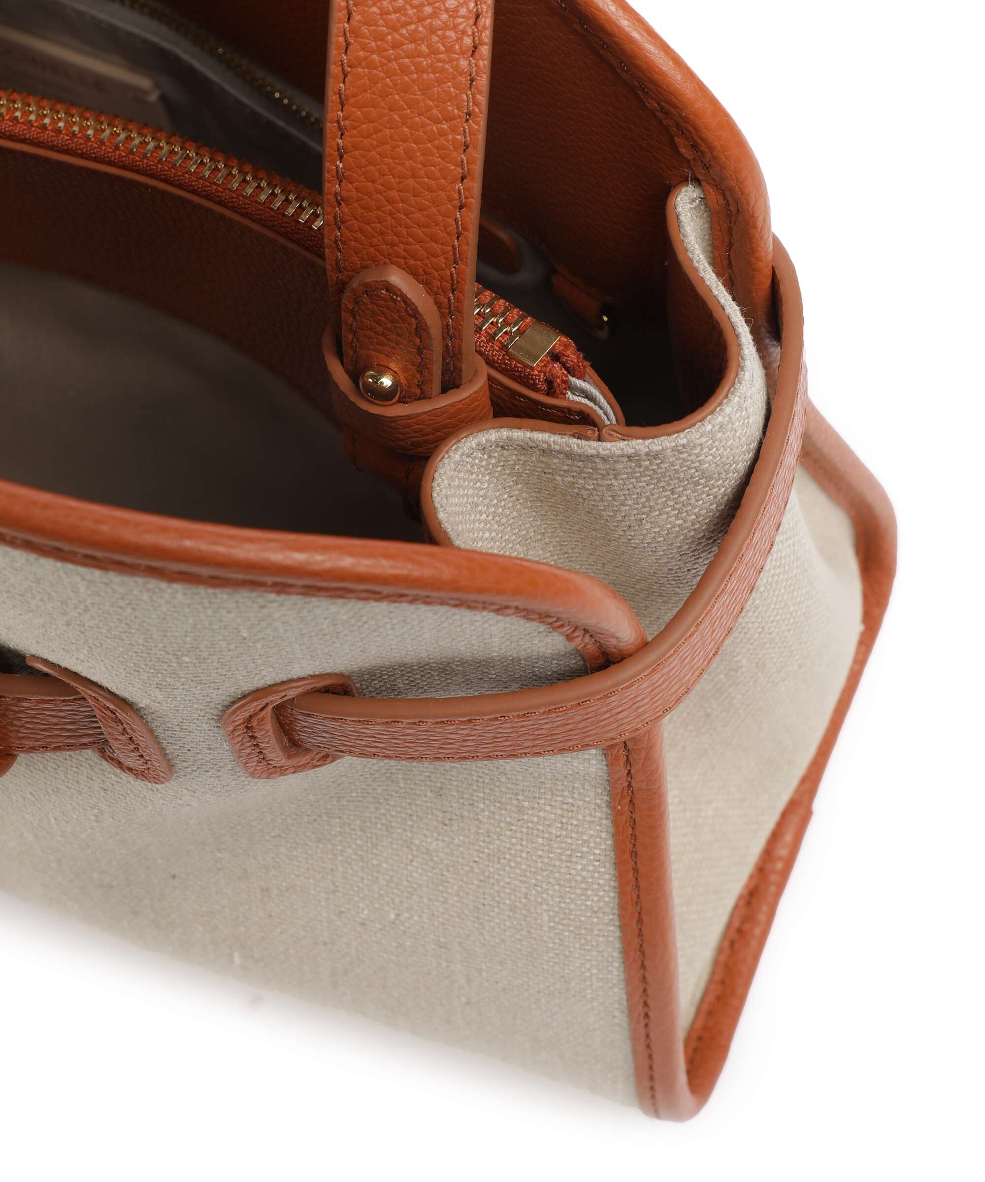 Coccinelle Sabine Canvas Handbag natural/crab - Image 4