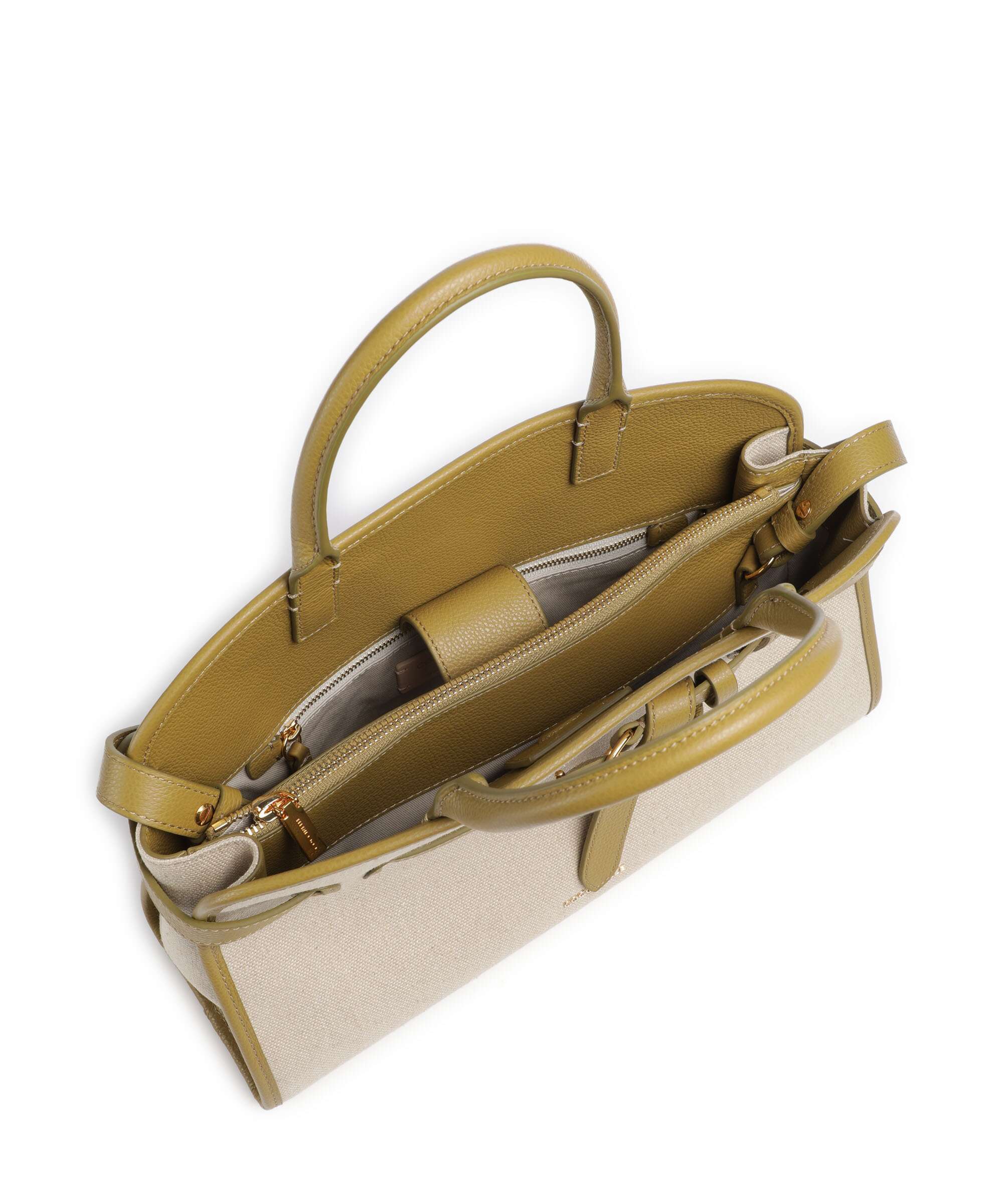 Coccinelle Sabine Canvas Handbag natural/seagrass - Image 6