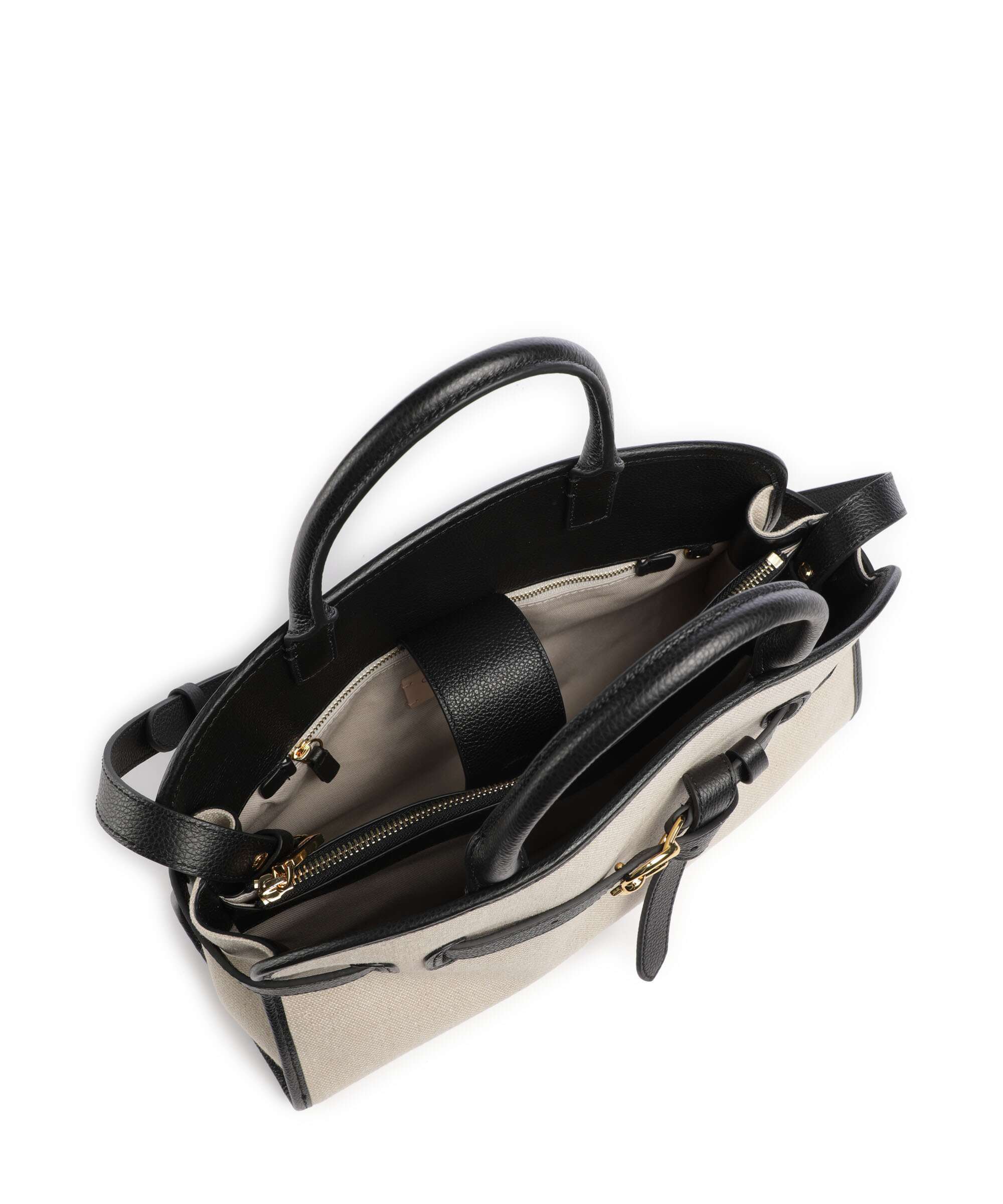 Coccinelle Sabine Canvas Handbag natural/noir - Image 6