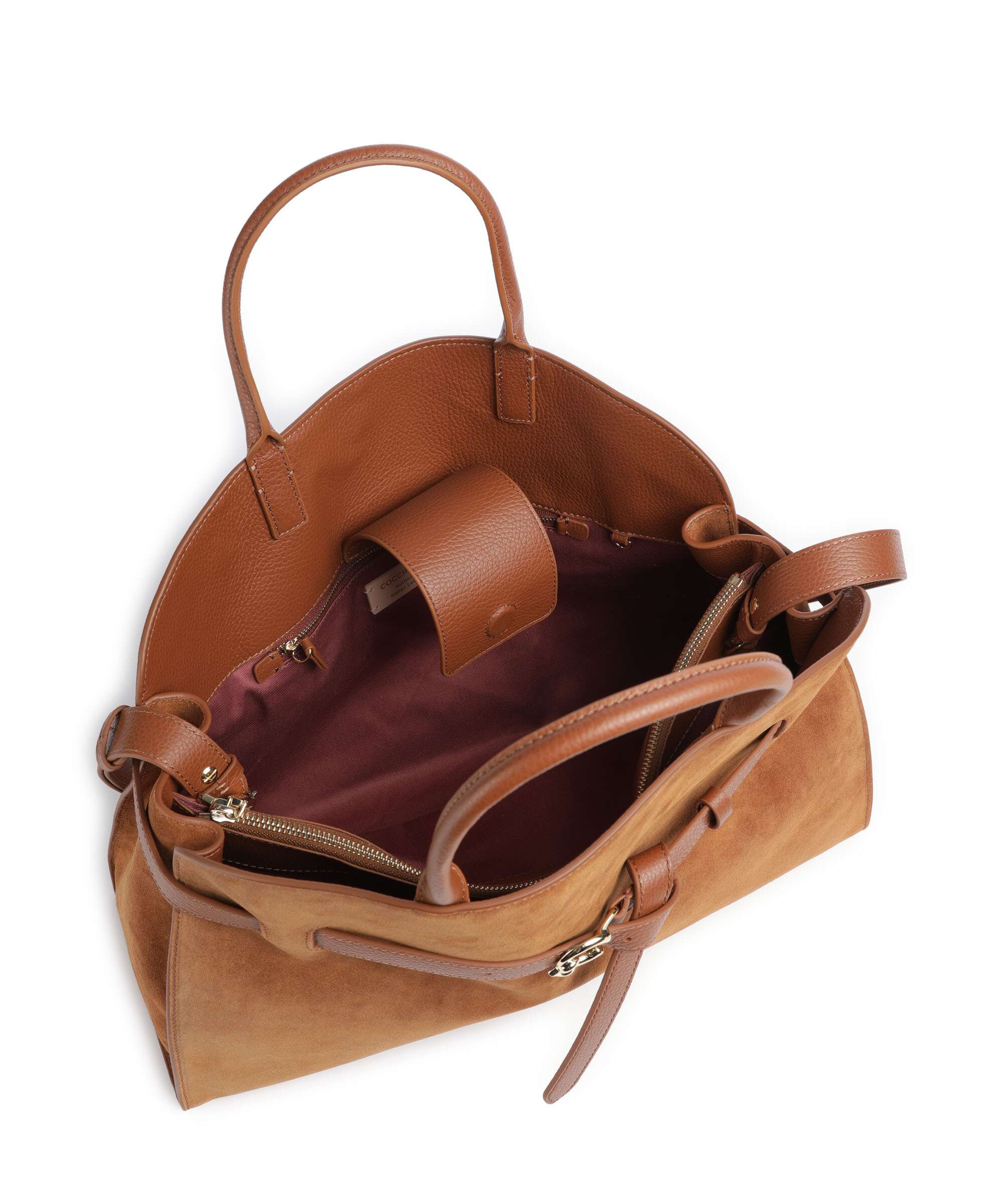 Coccinelle Sabine Suede Handbag cognac - Image 5