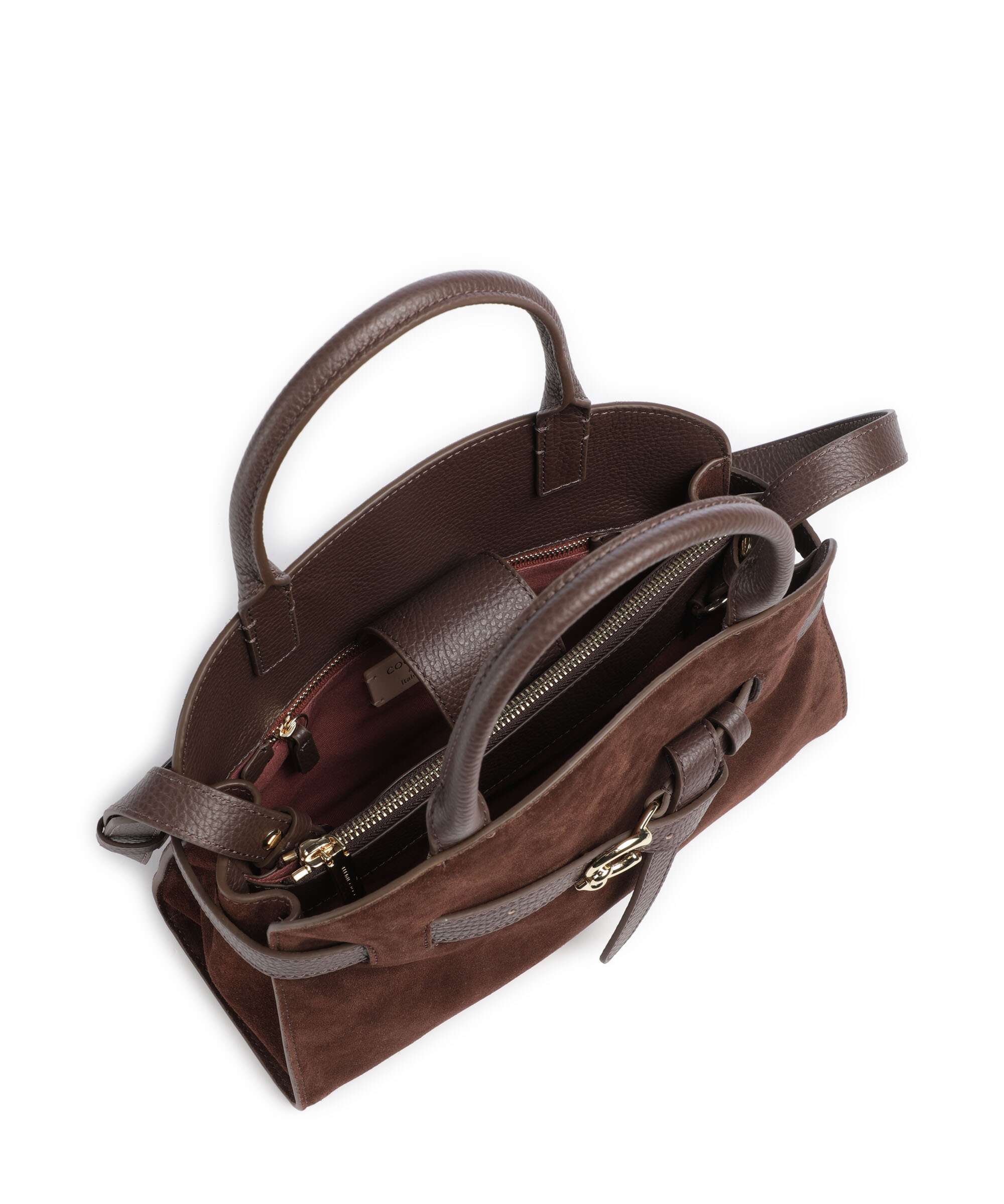 Coccinelle Sabine Suede Handbag brunette - Image 6