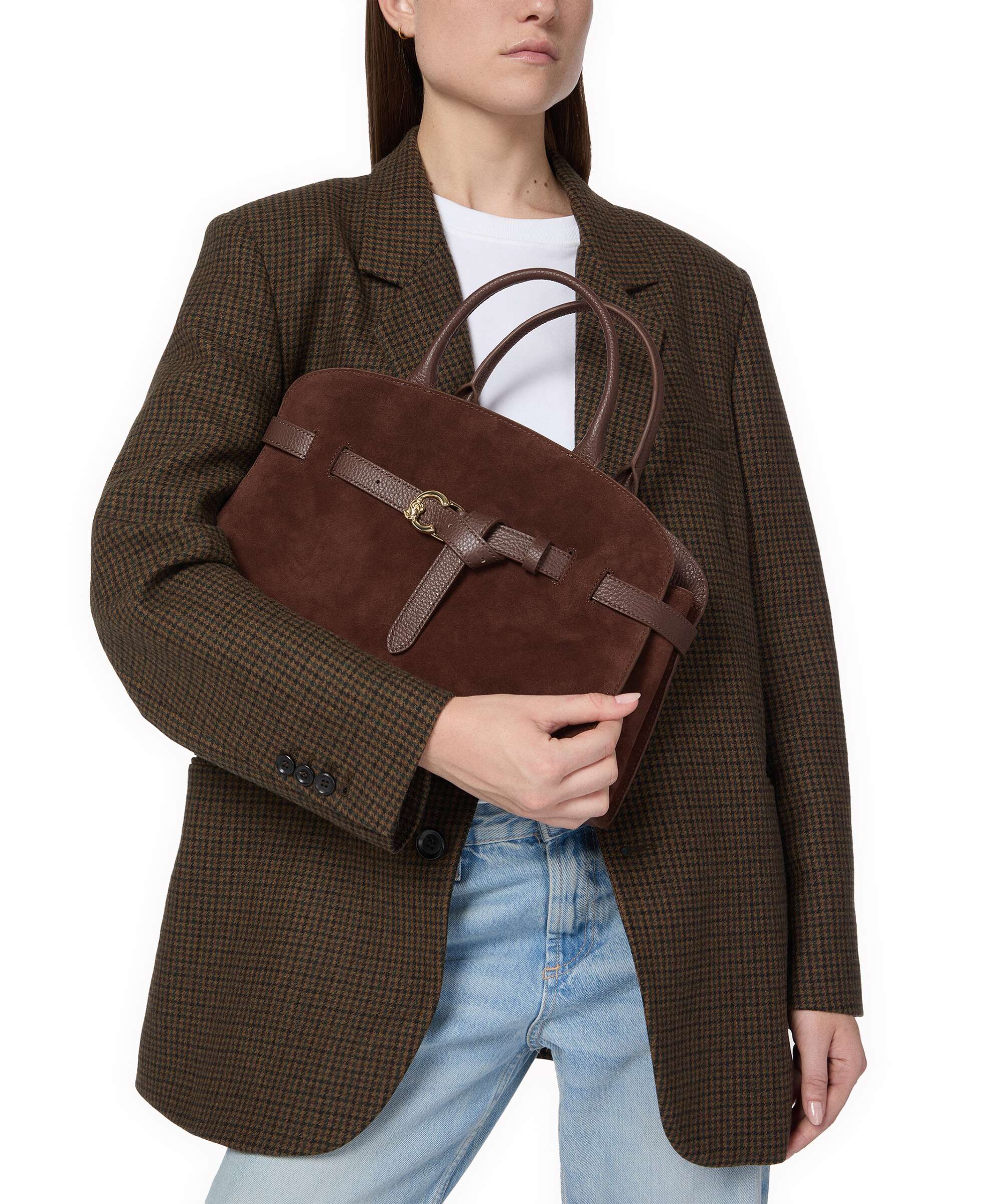 Coccinelle Sabine Suede Handbag brunette - Image 3