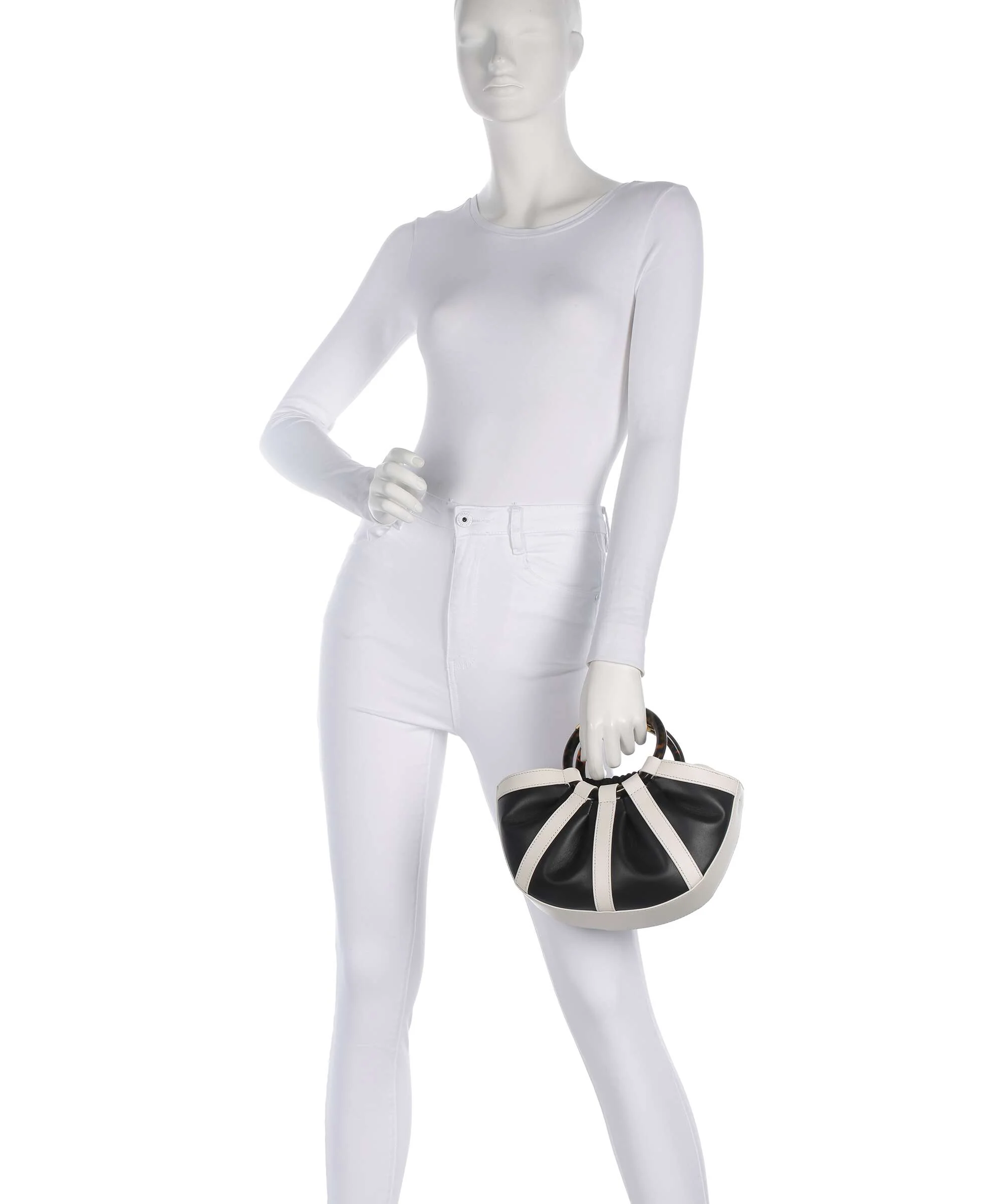Coccinelle Shell Handbag pearl/noir - Image 3