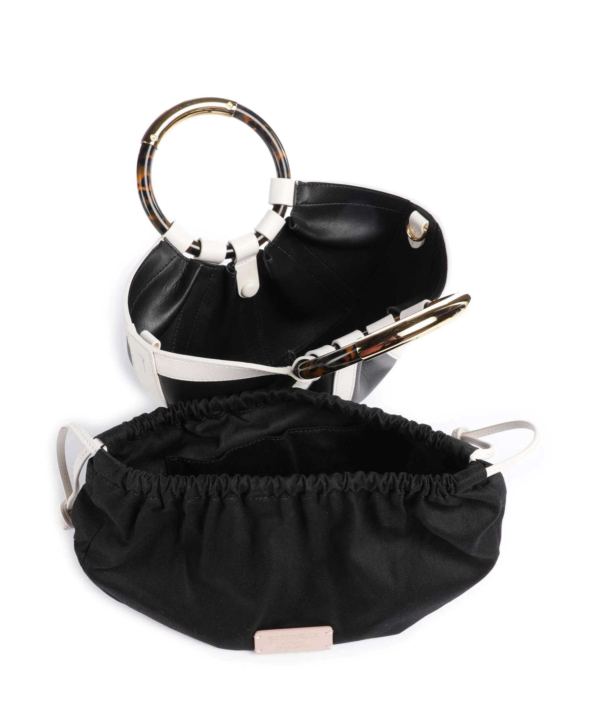 Coccinelle Shell Handbag pearl/noir - Image 6
