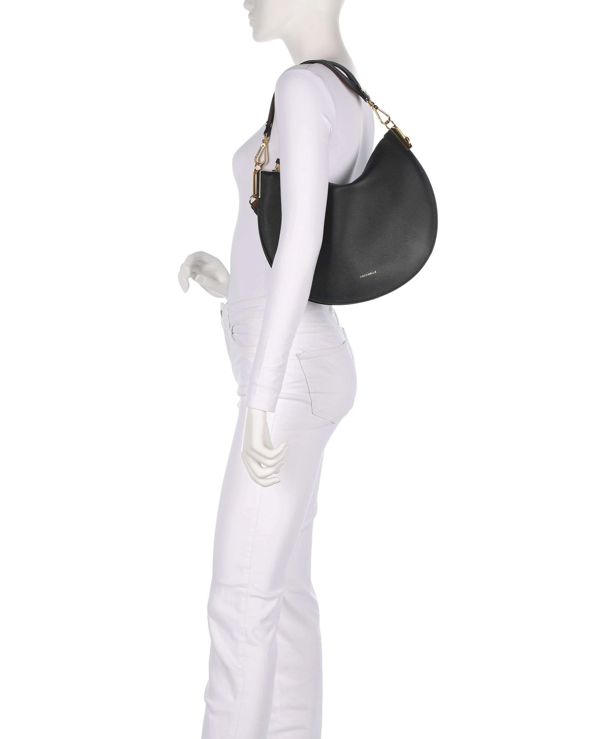 Coccinelle Sunup Hobo bag noir/cognac - Image 3