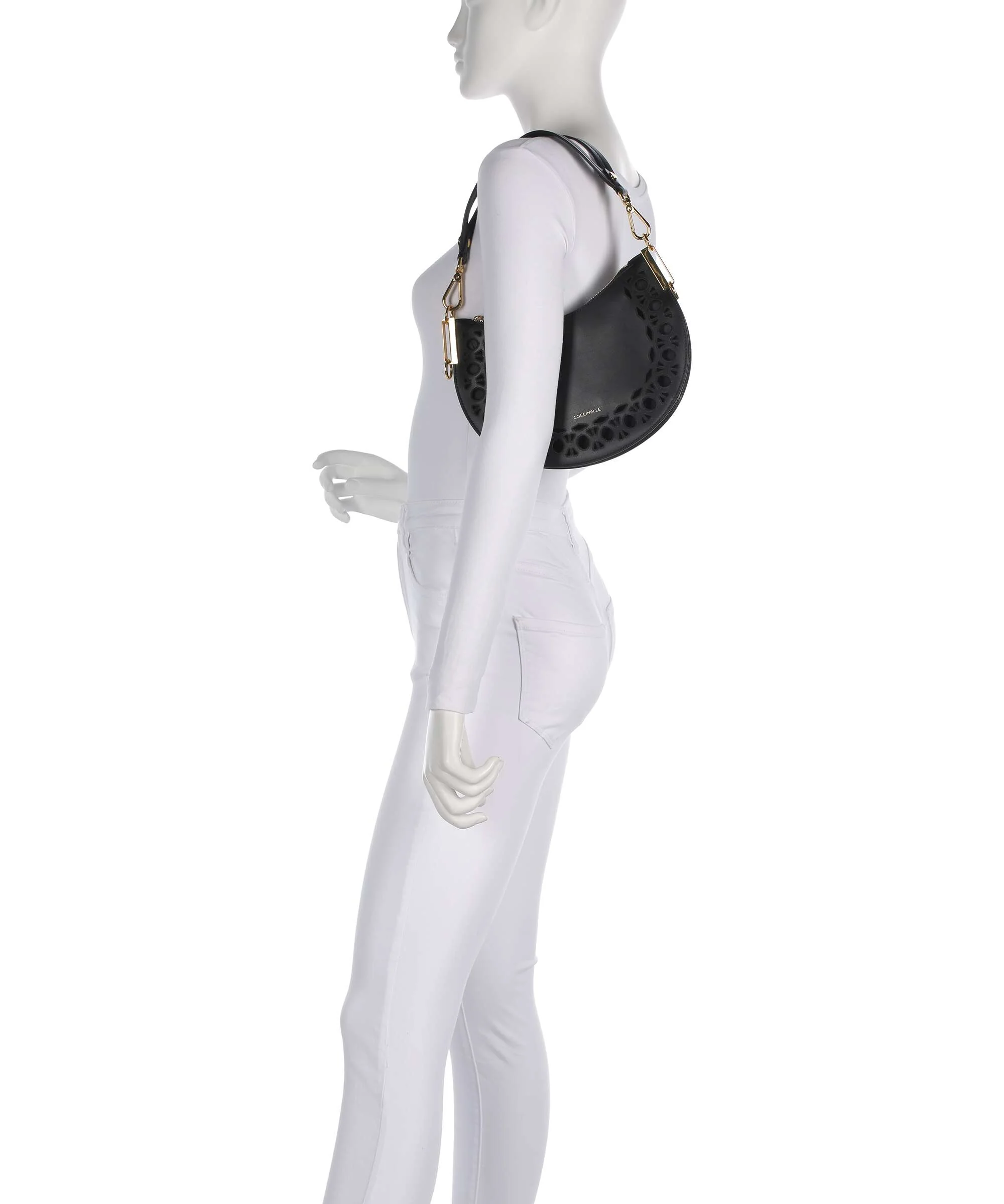 Coccinelle Sunup Monogram Sangallo Shoulder bag noir - Image 4