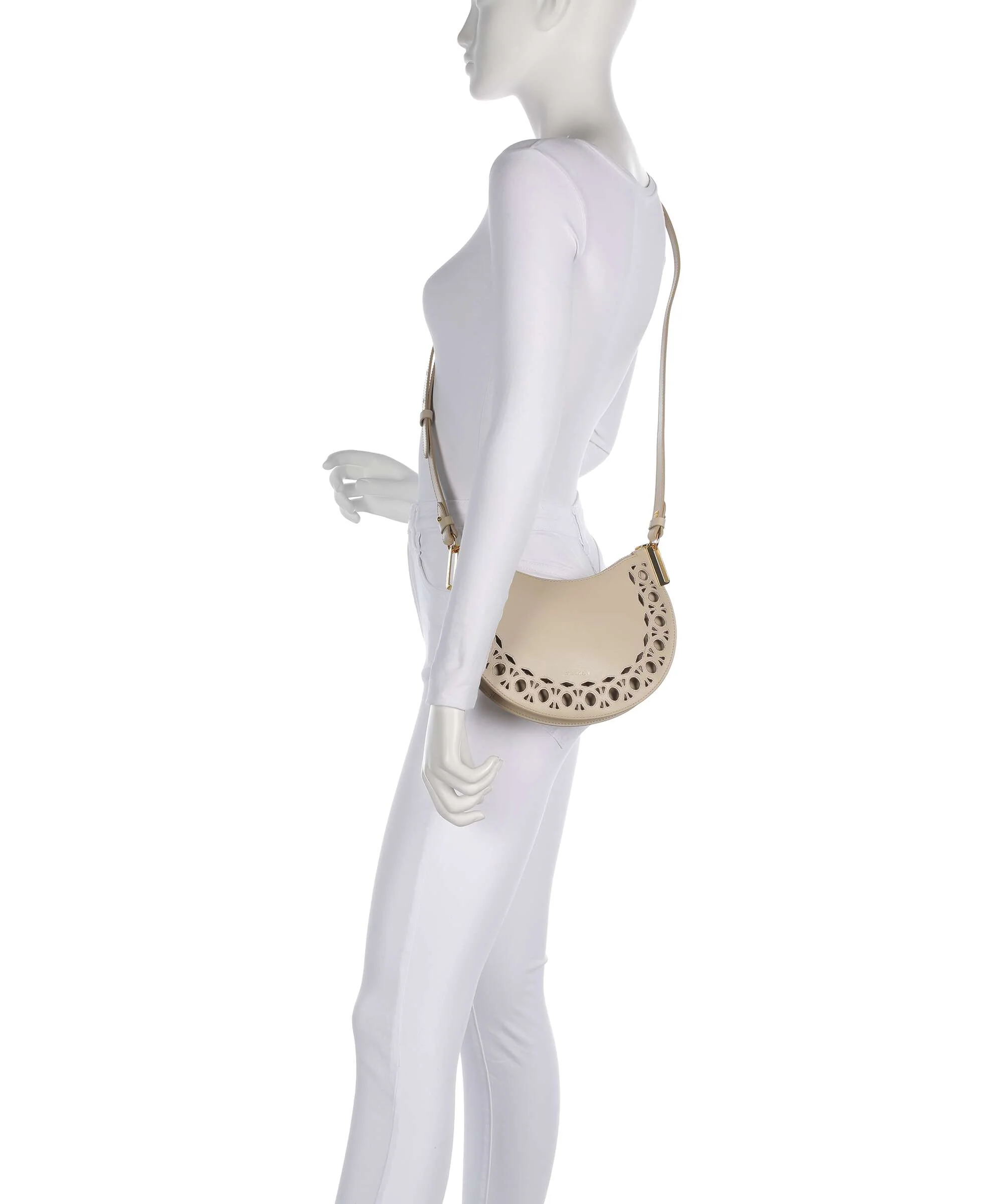 Coccinelle Sunup Monogram Sangallo Shoulder bag sandshell - Image 3