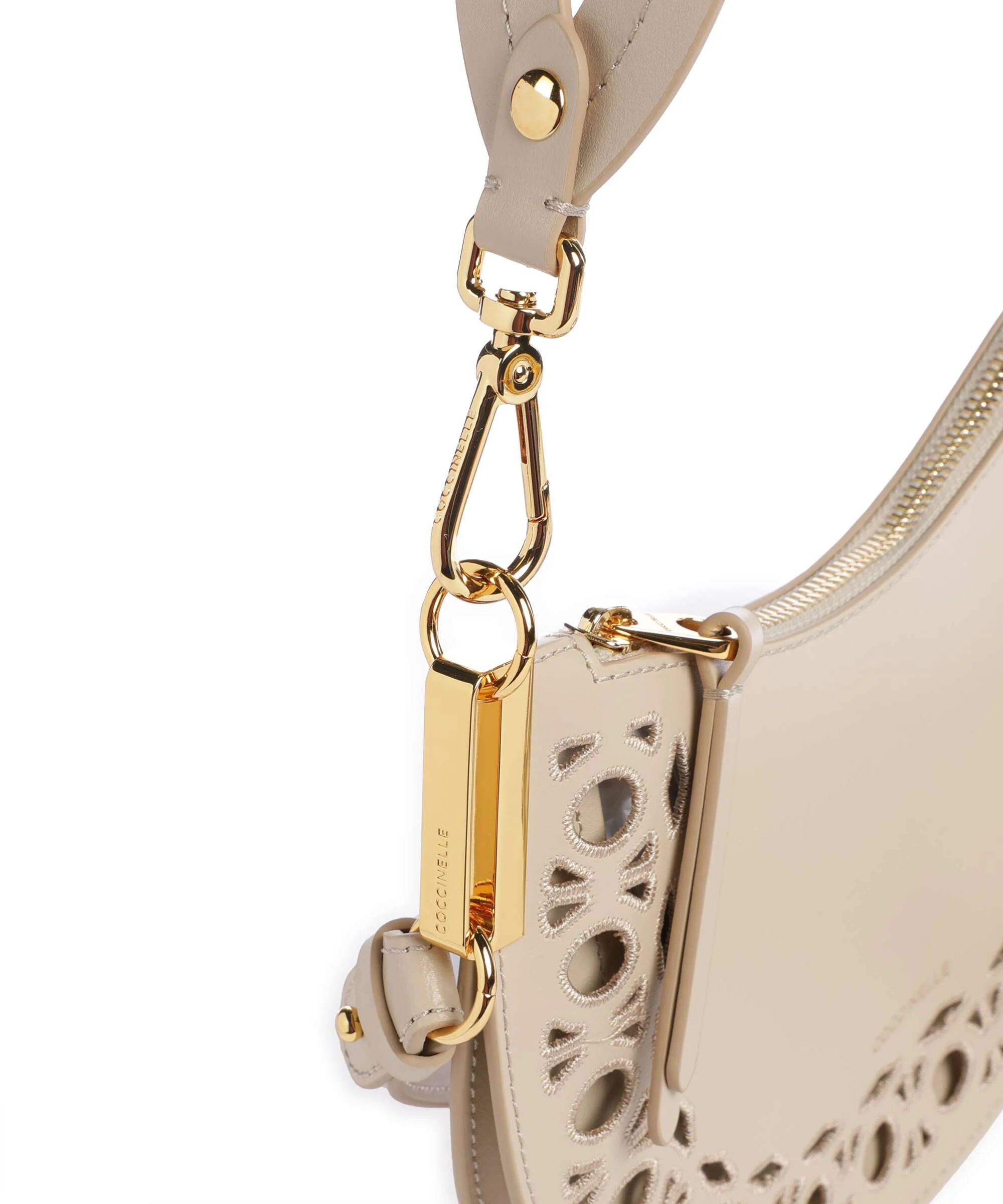 Coccinelle Sunup Monogram Sangallo Shoulder bag sandshell - Image 5