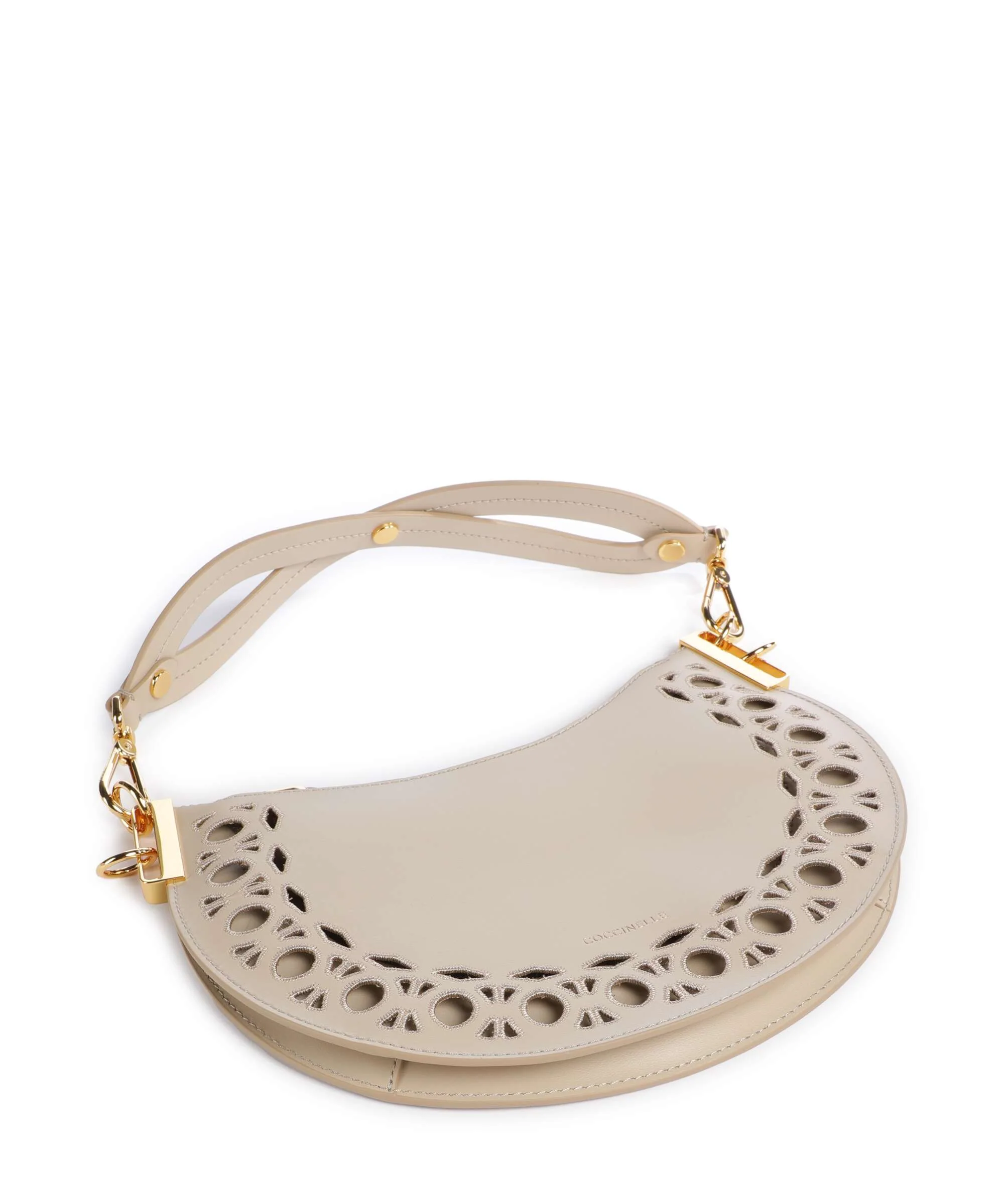 Coccinelle Sunup Monogram Sangallo Shoulder bag sandshell - Image 6