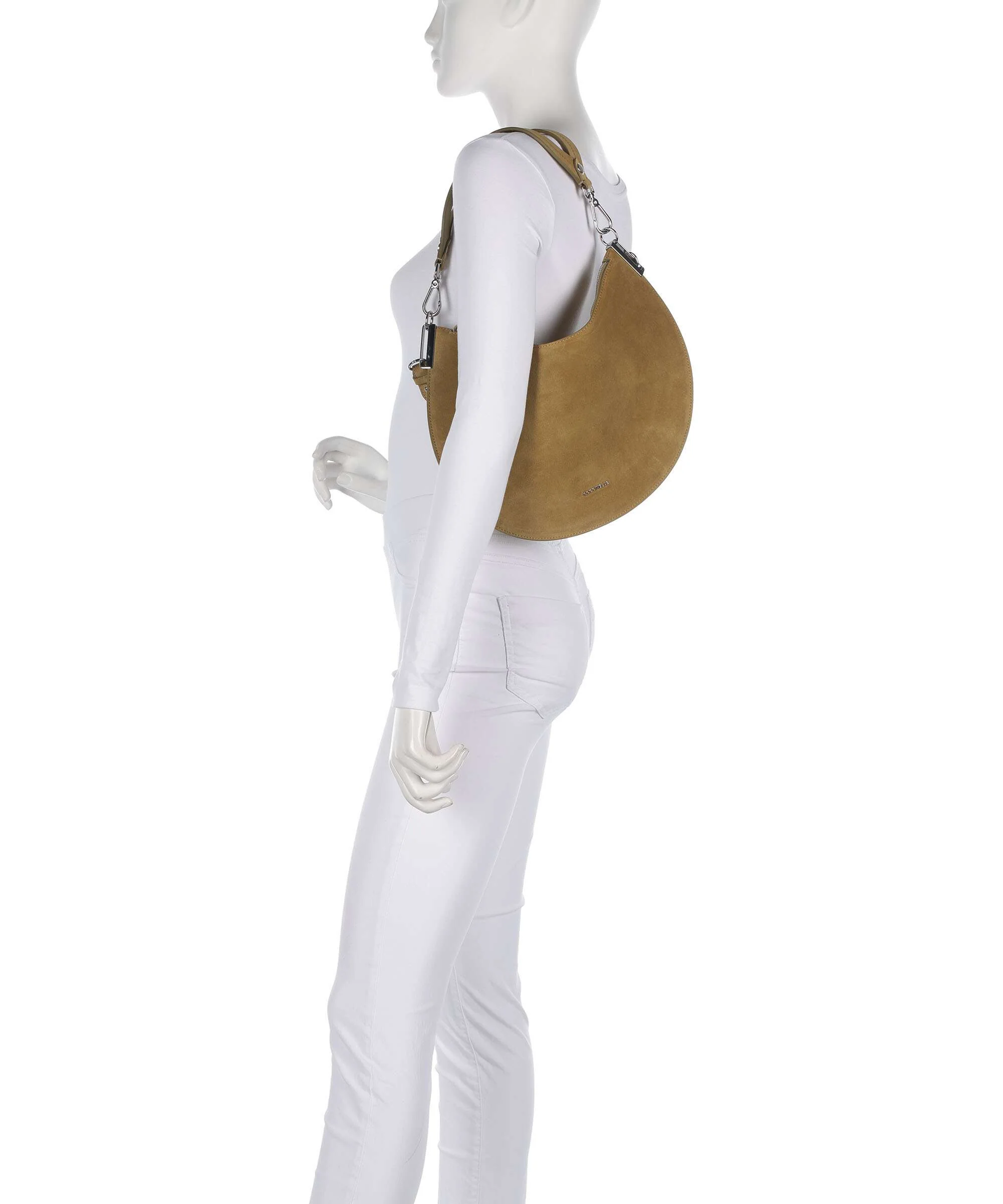 Coccinelle Sunup Suede Hobo bag seagrass - Image 3