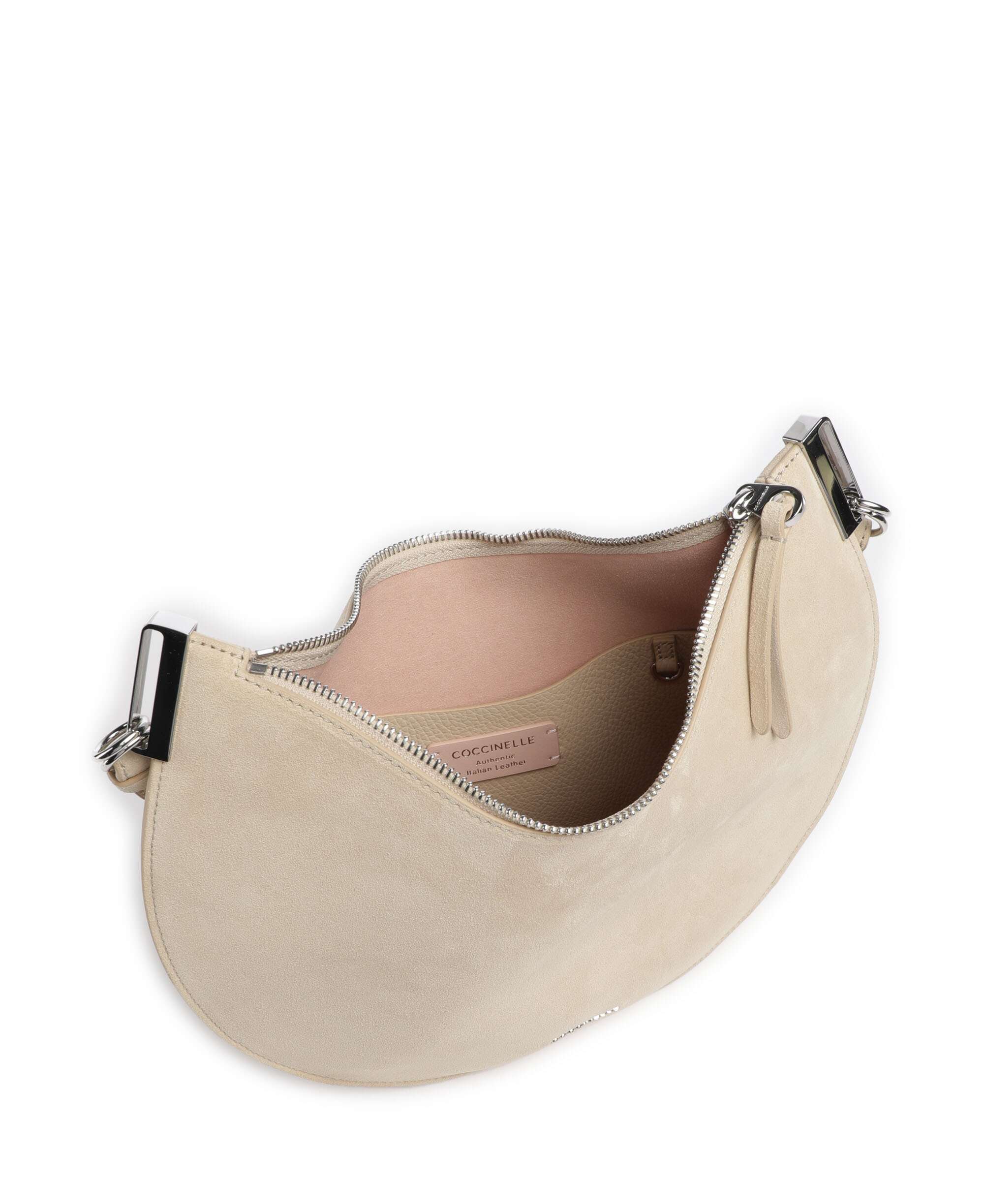 Coccinelle Sunup Suede Hobo bag sandshell - Image 5