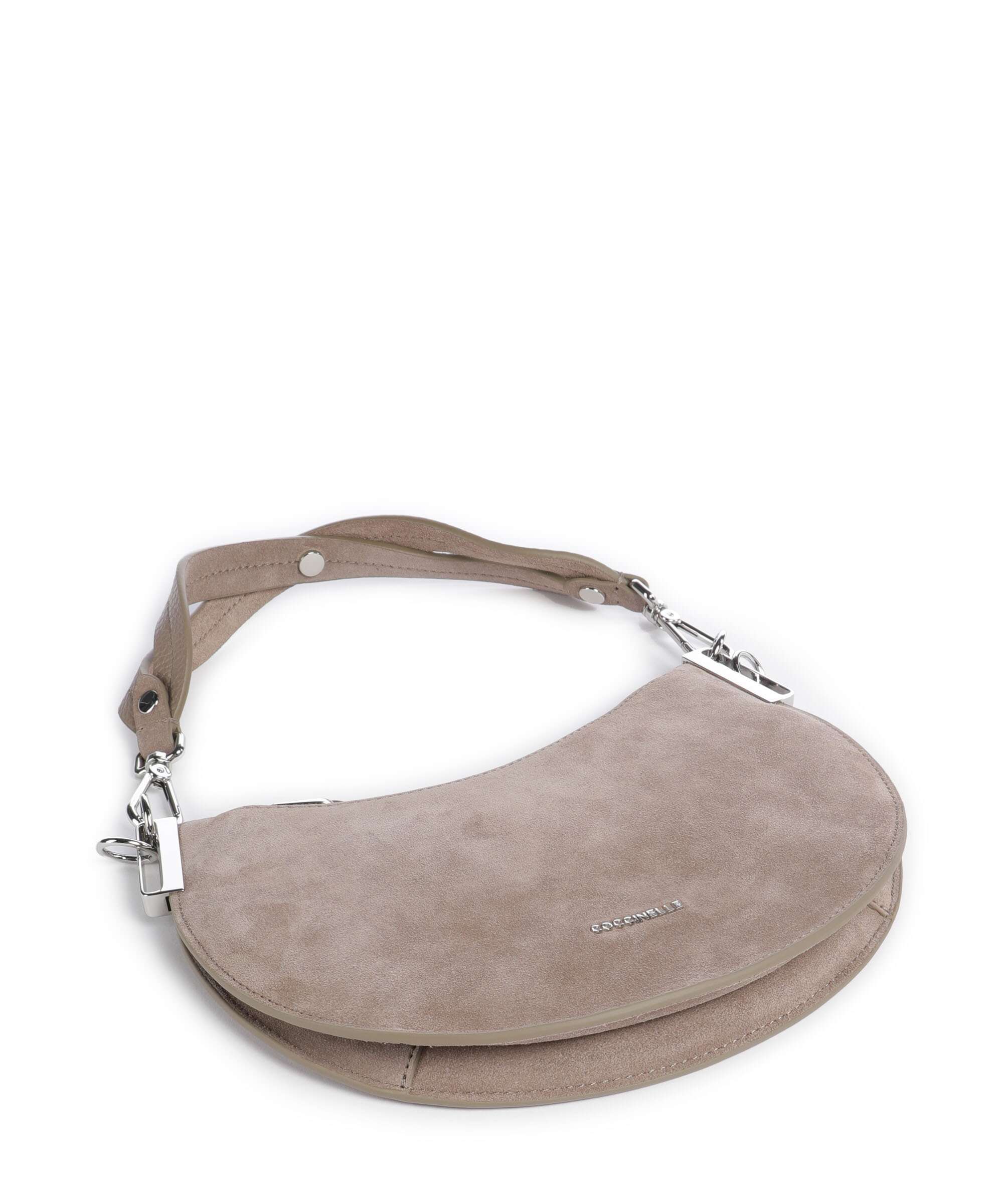 Coccinelle Sunup Suede Shoulder bag warm taupe - Image 6
