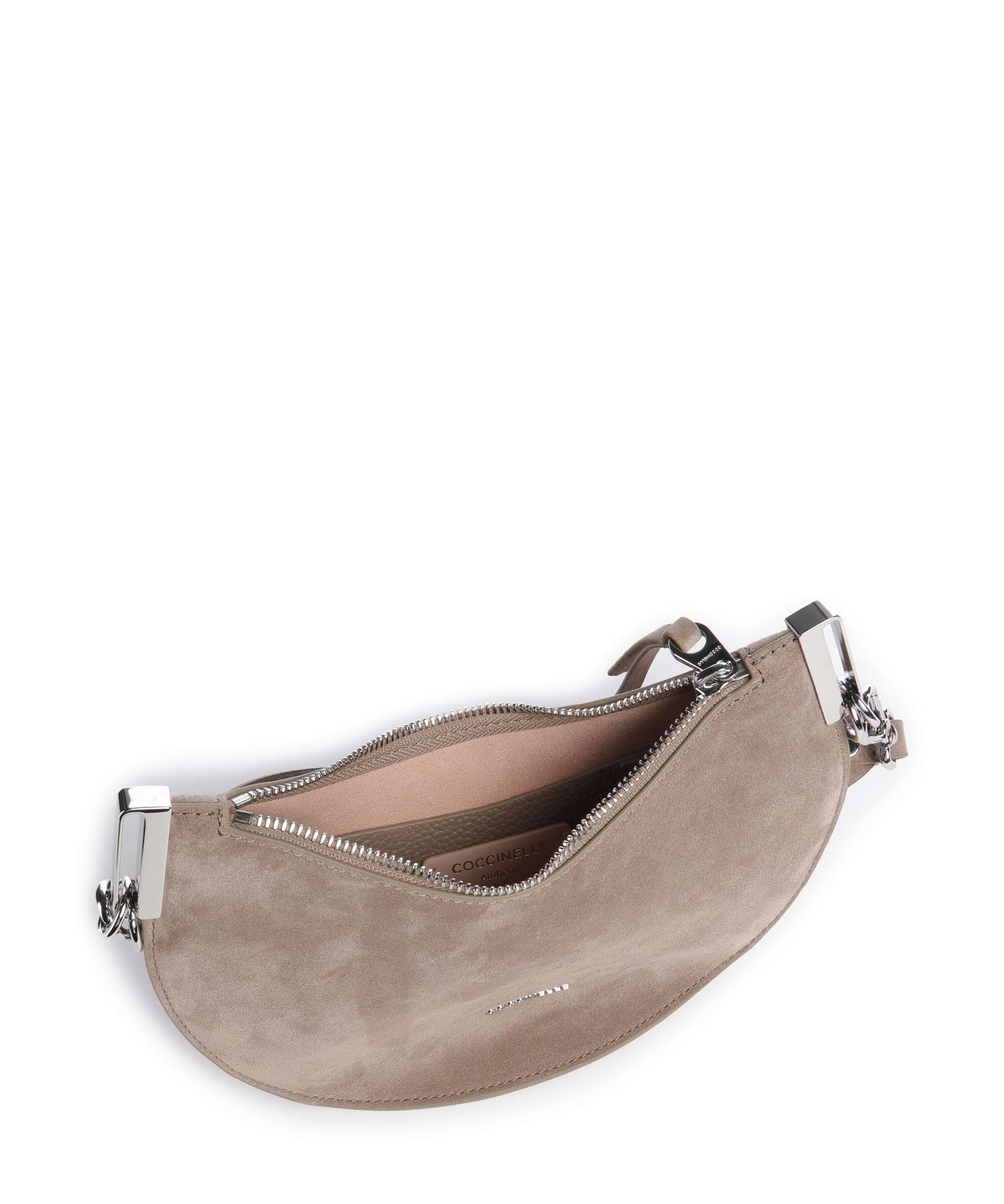 Coccinelle Sunup Suede Shoulder bag warm taupe - Image 7