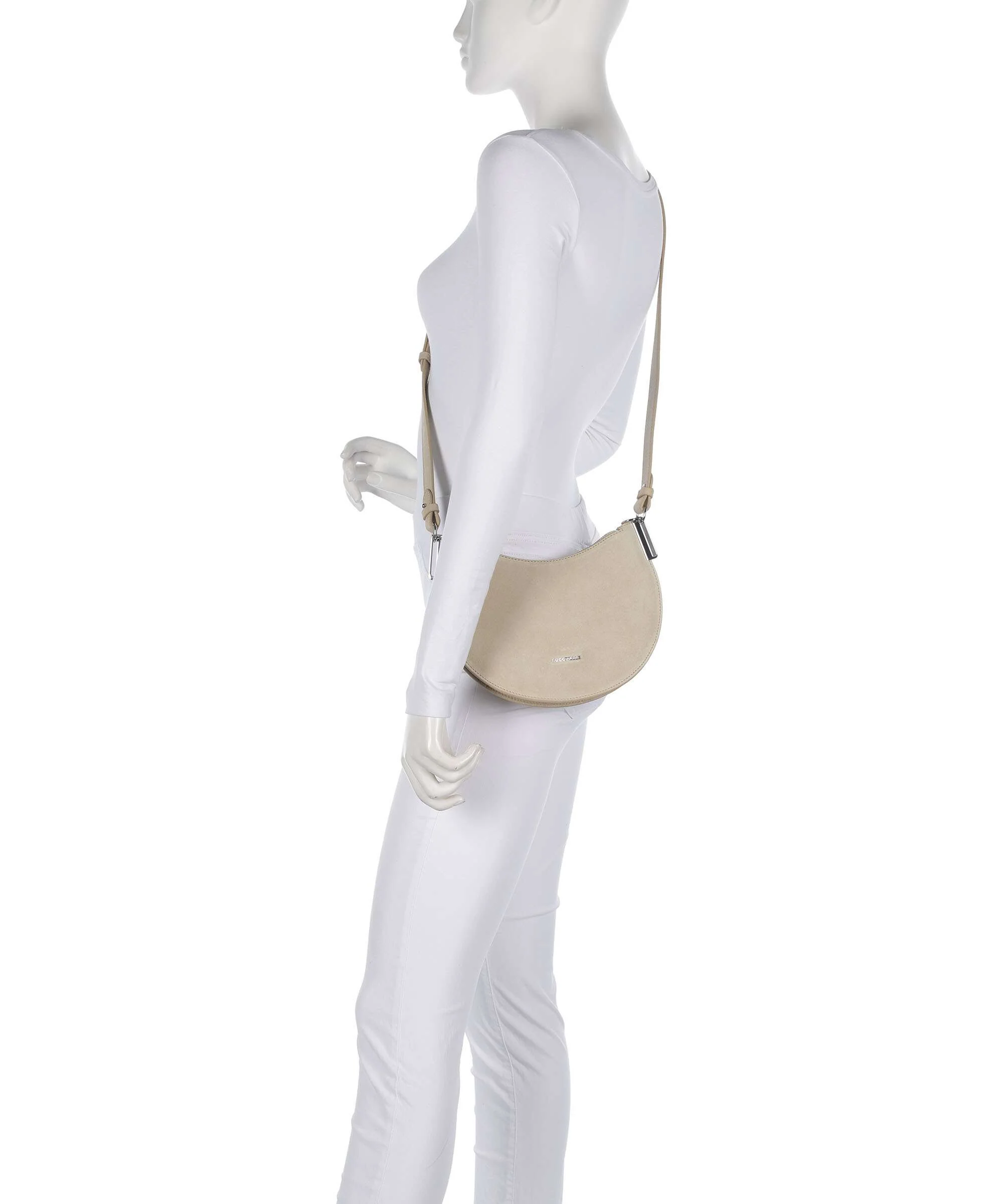 Coccinelle Sunup Suede Shoulder bag sandshell - Image 4