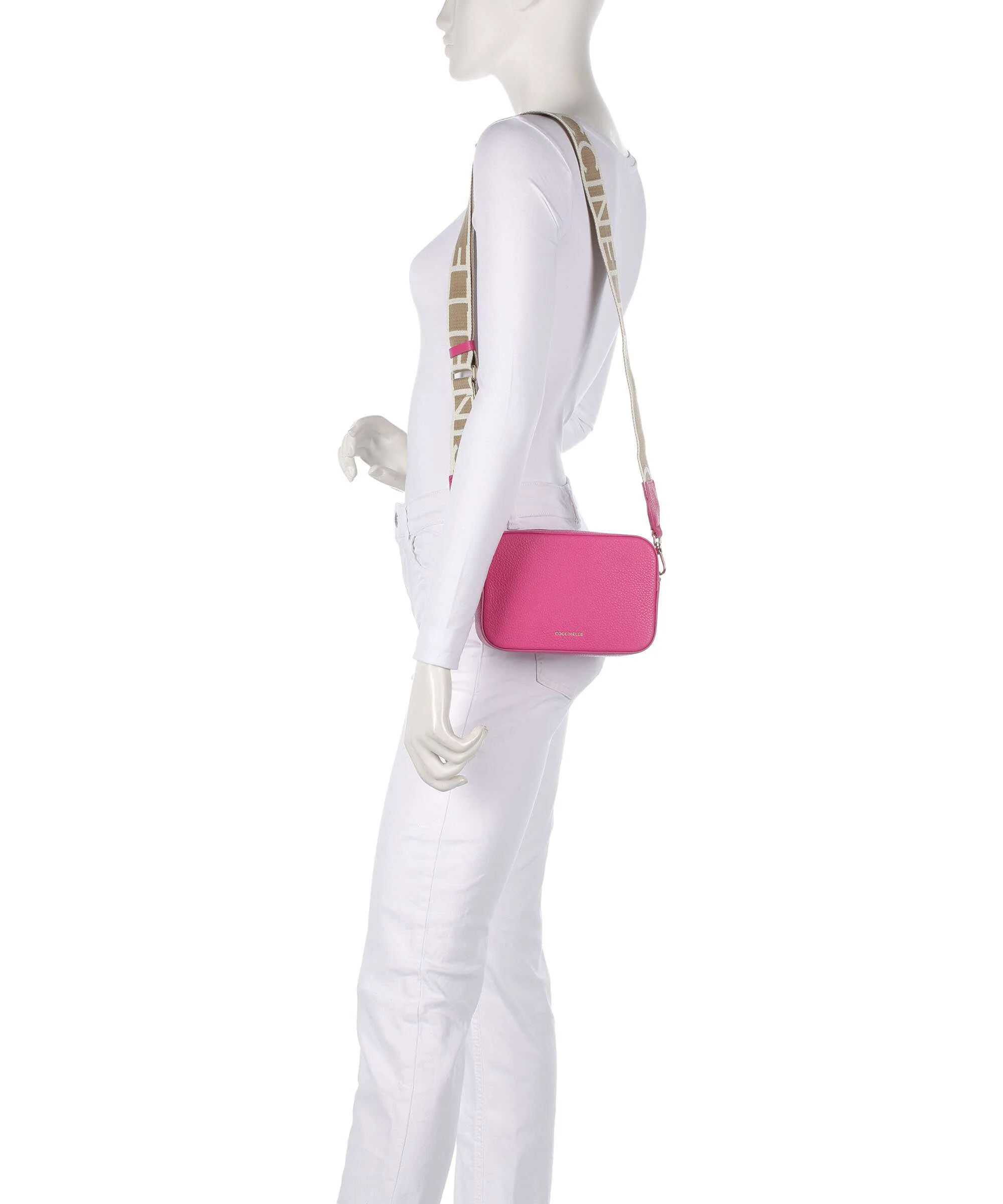 Coccinelle Tebe Crossbody bag new fucsia - Image 3