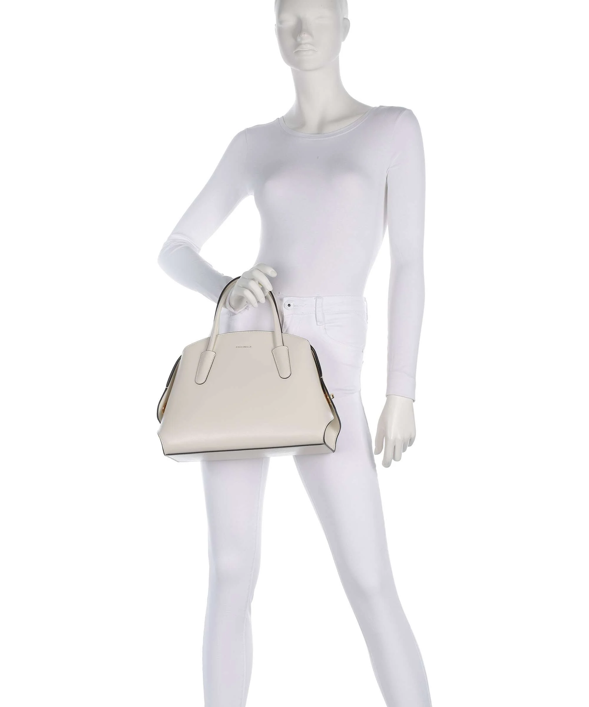 Coccinelle Tylde Calf Handbag pearl - Image 3