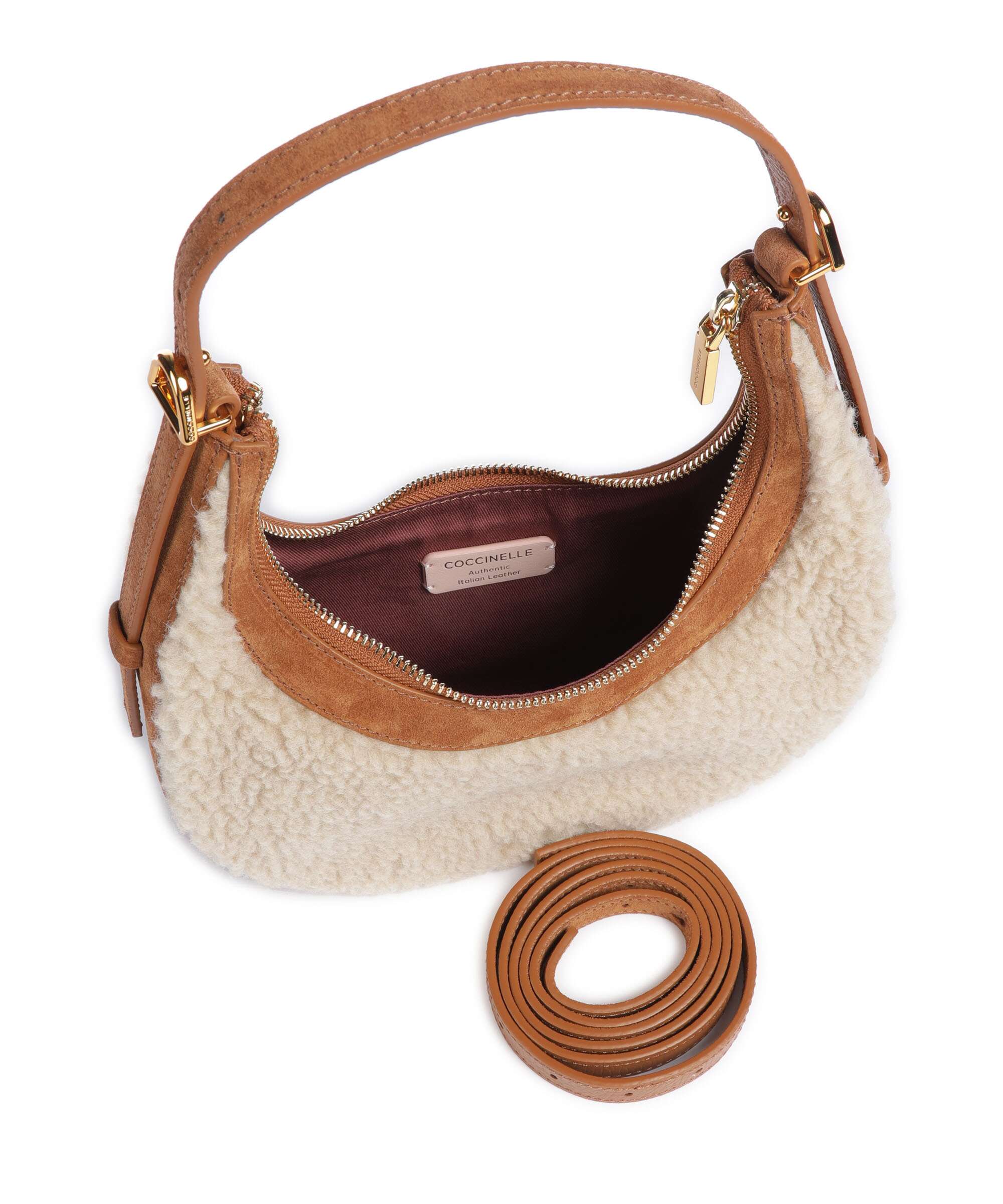 Coccinelle Whisper Hobo bag natural/cuir - Image 6