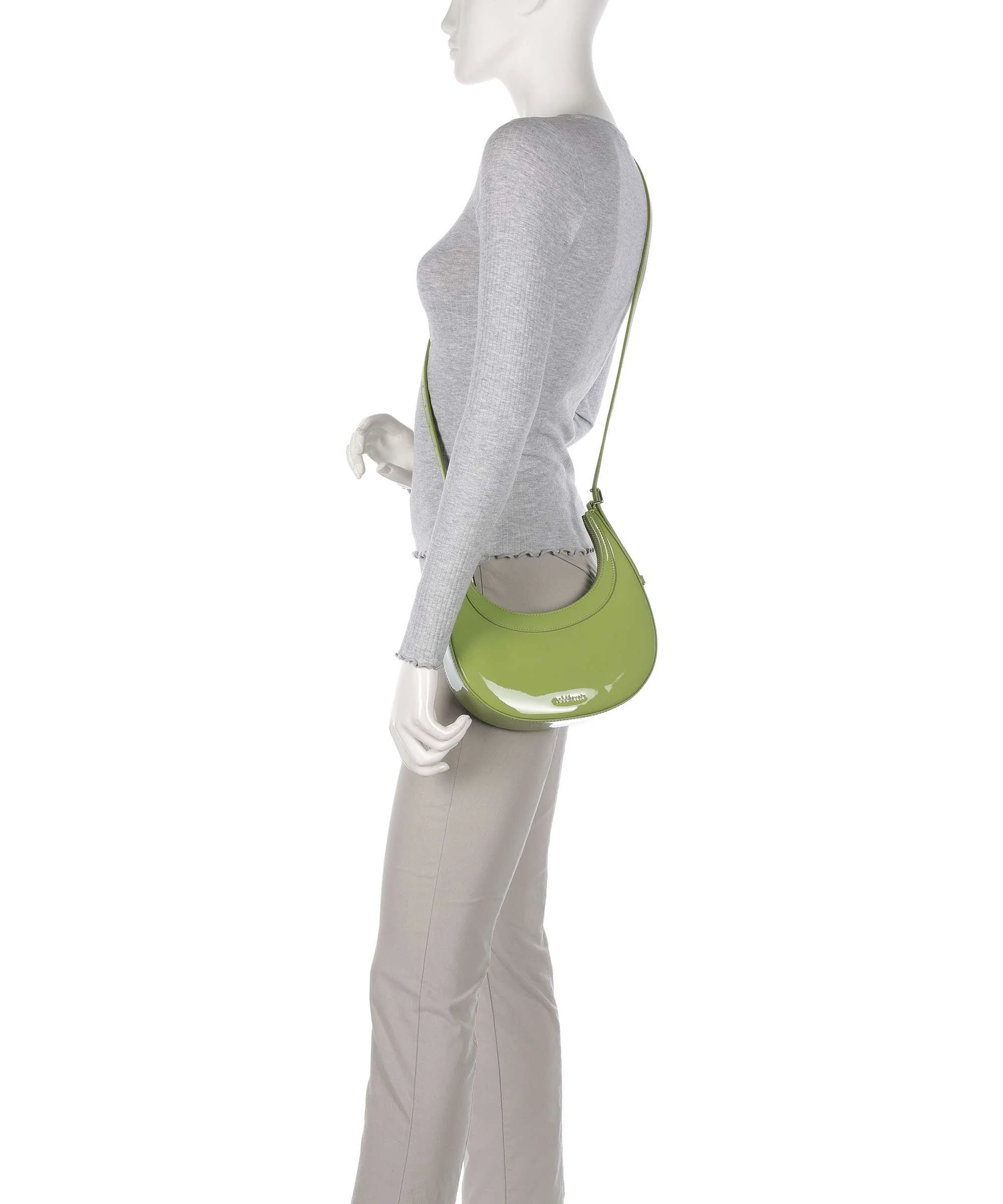 Coccinelle Whisper Patent Shoulder bag guacamole - Image 4