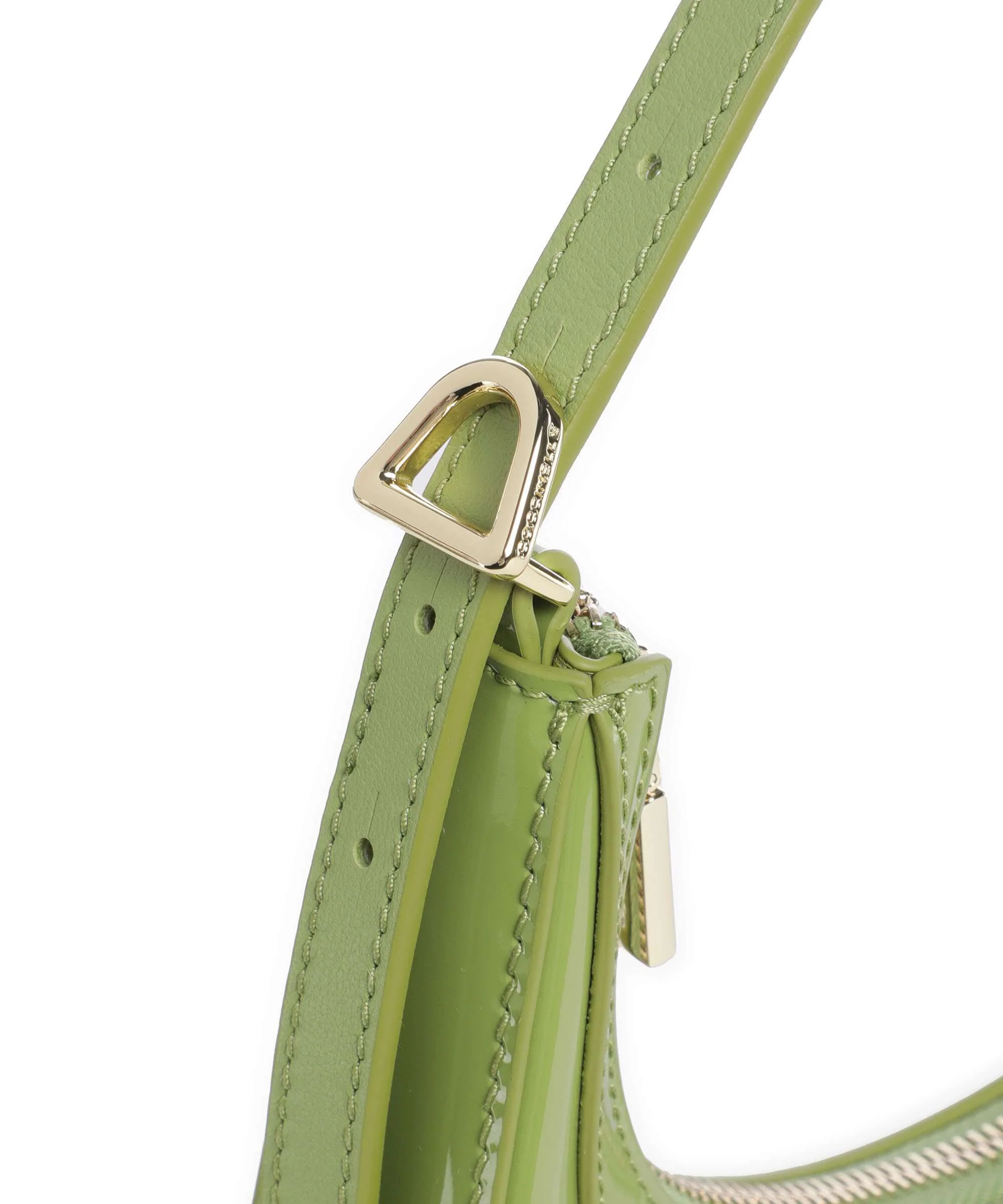 Coccinelle Whisper Patent Shoulder bag guacamole - Image 5