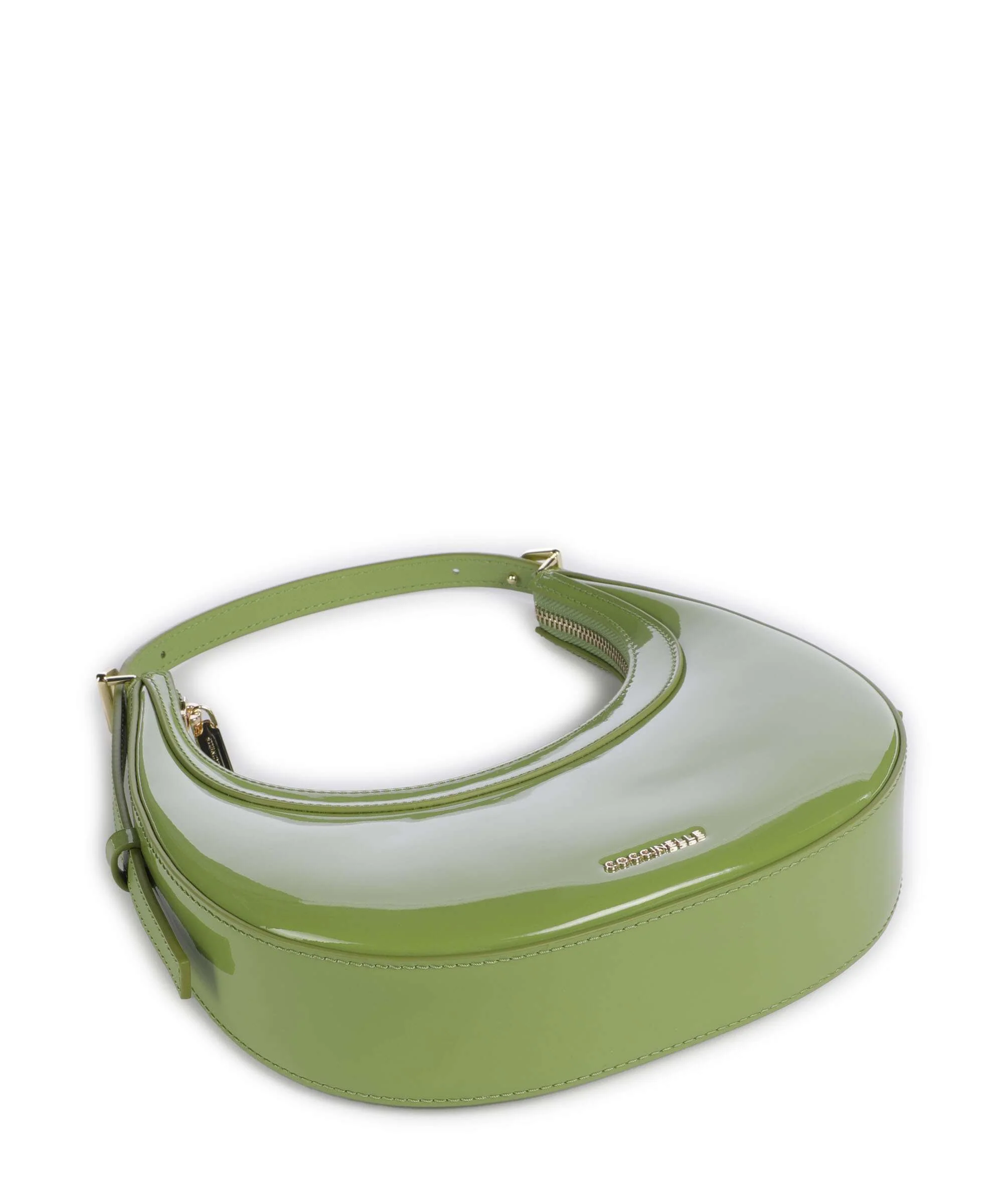 Coccinelle Whisper Patent Shoulder bag guacamole - Image 6