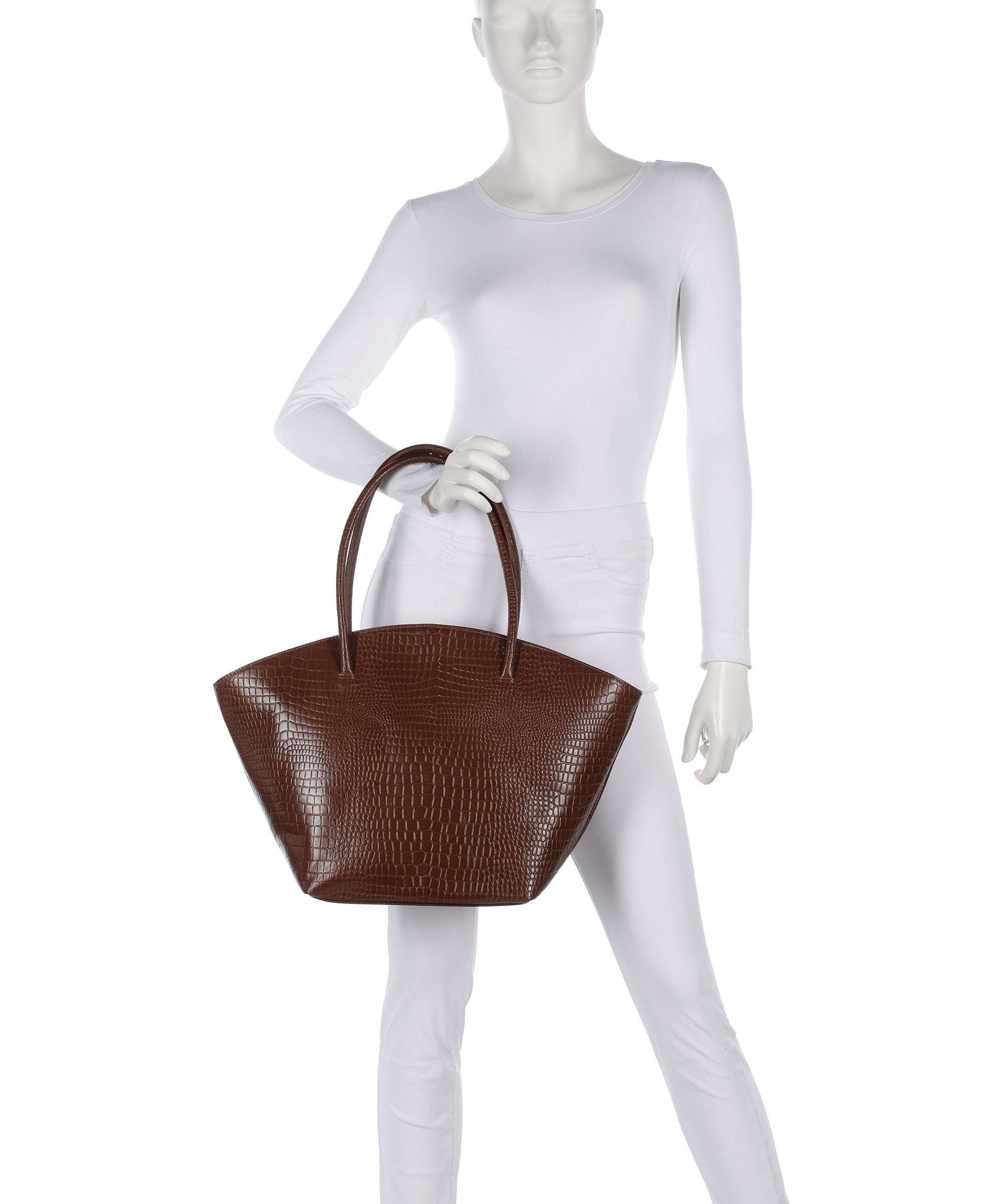 Depeche Fashion Favourites Tote bag cognac croco - Image 3
