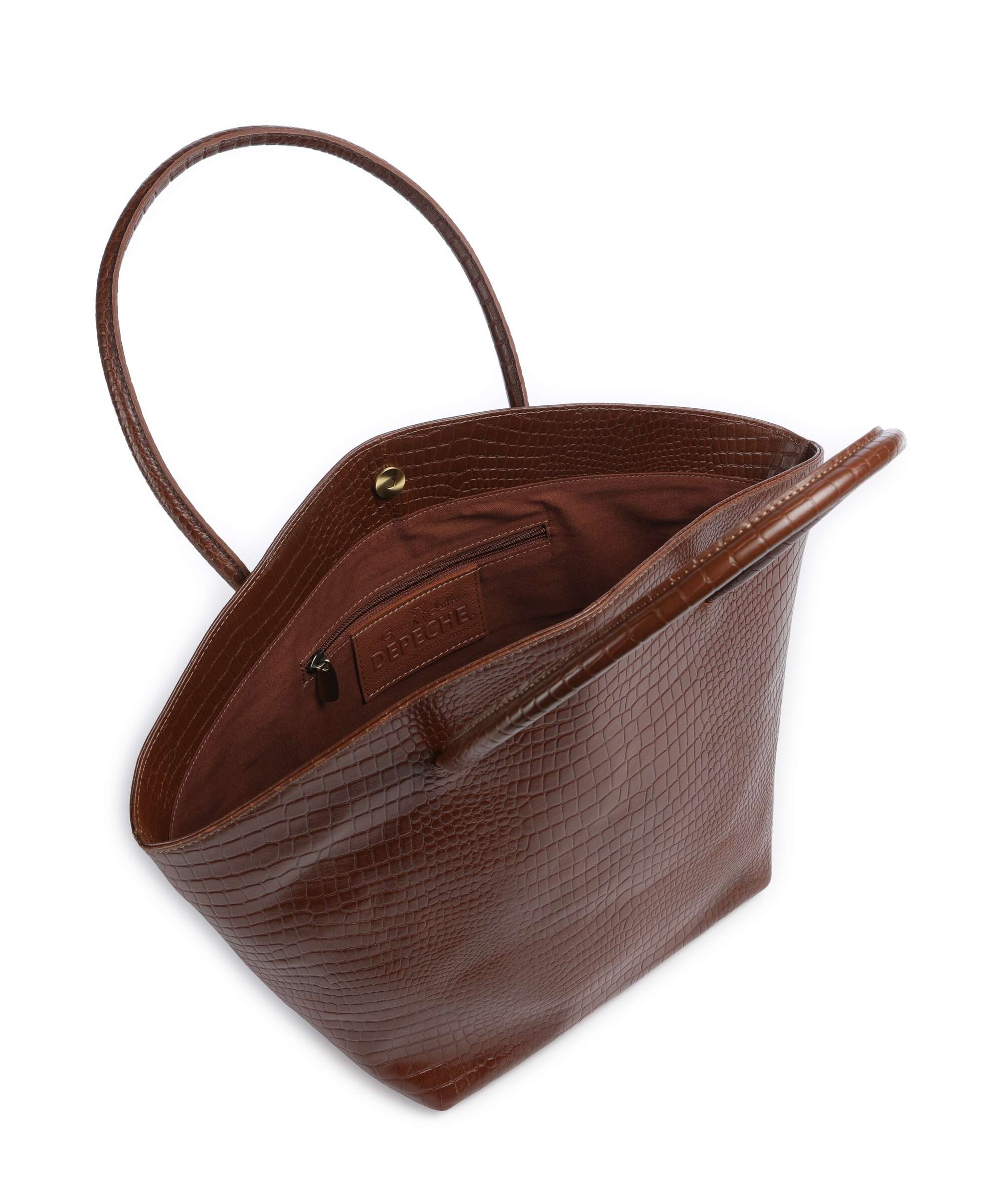 Depeche Fashion Favourites Tote bag cognac croco - Image 5