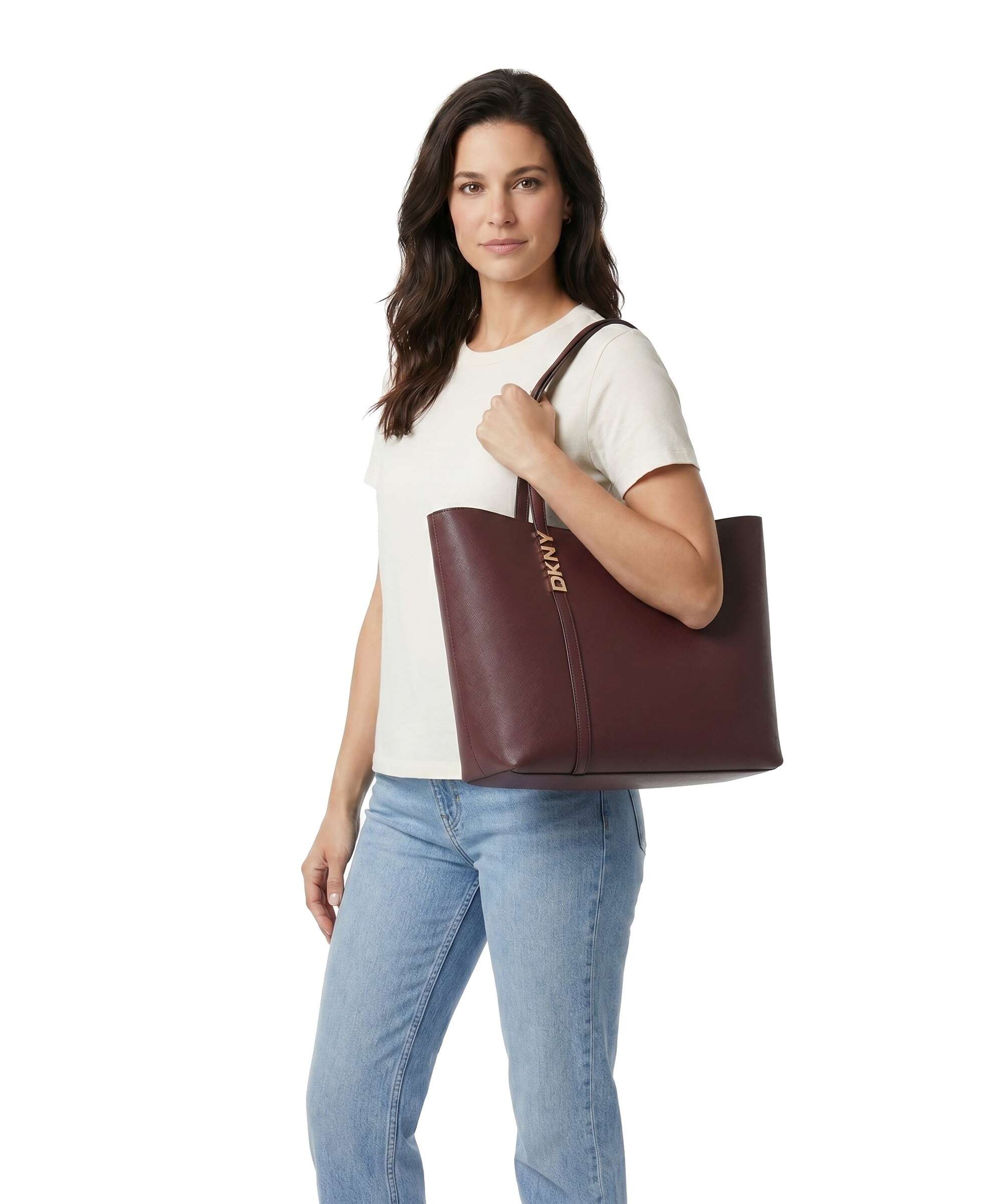 DKNY Avril Tote bag aged wine - Image 3