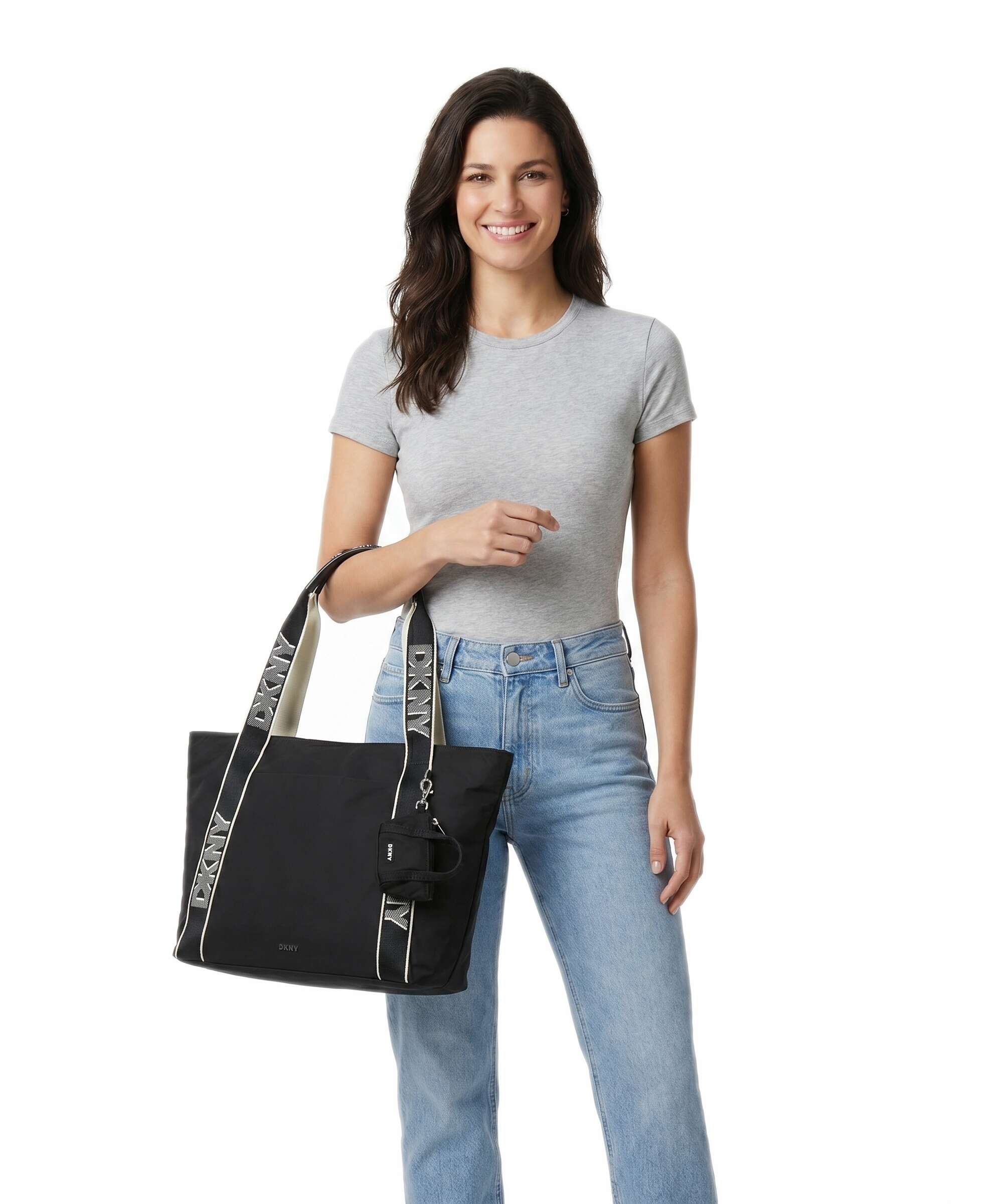 DKNY Lottie Large Tote bag black/silver - Image 3