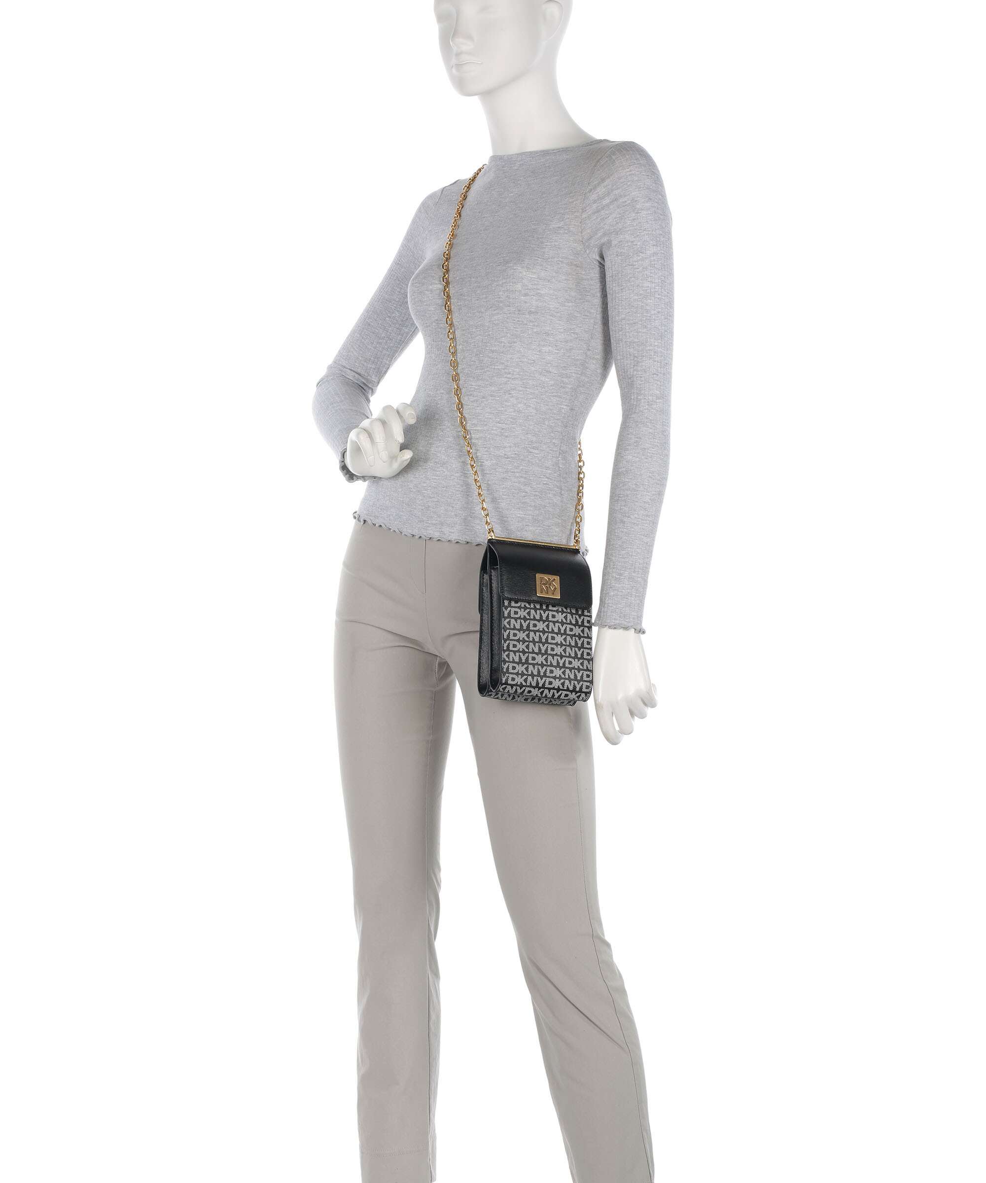 DKNY Mona Phone bag black logo - Image 3
