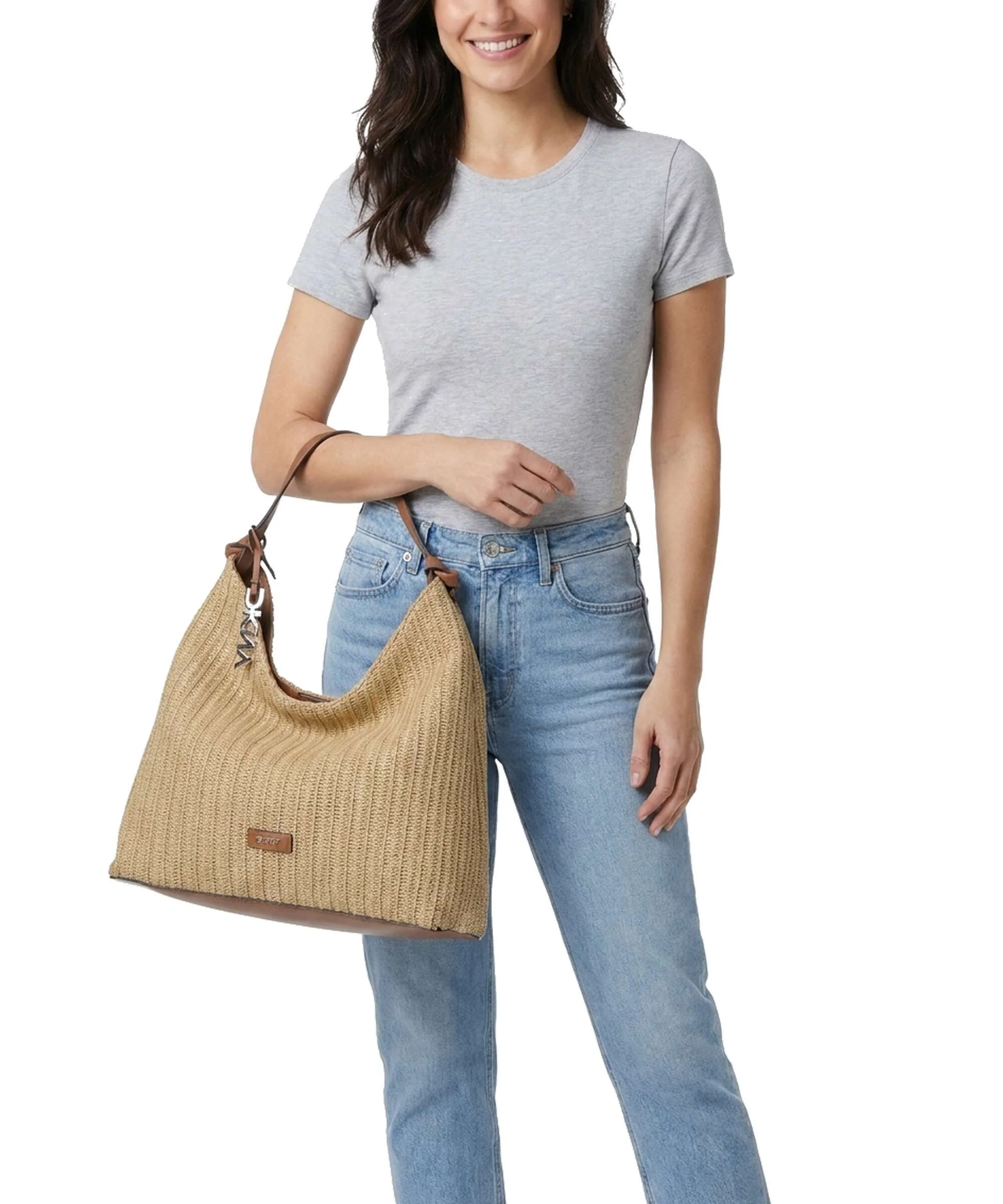 DKNY Paula Hobo bag natural/saddle - Image 3
